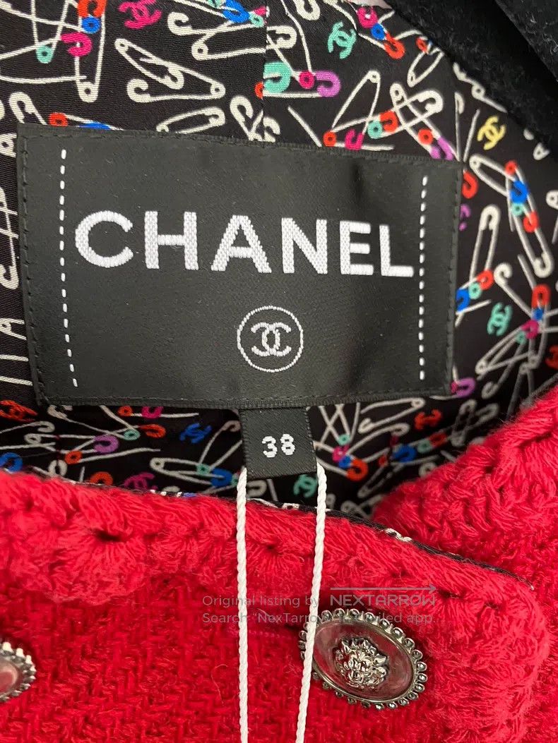 Chanel Chanel Handicraft workshop red double-breasted tweed round Size XS / US 0-2 / IT 36-38 - 3 Thumbnail