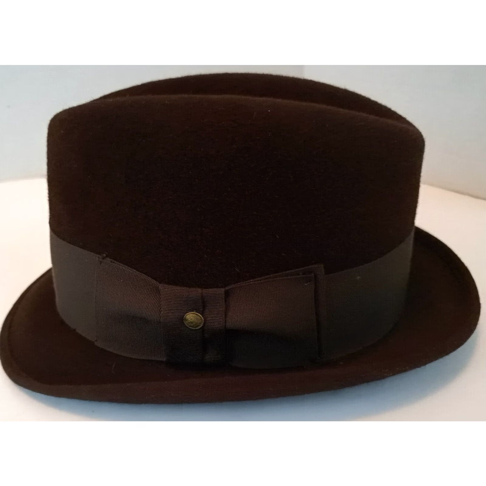 Vintage VINTAGE Caxton Fedora Mens Hat Wool Felt Brown Medium Size ONE SIZE - 2 Thumbnail