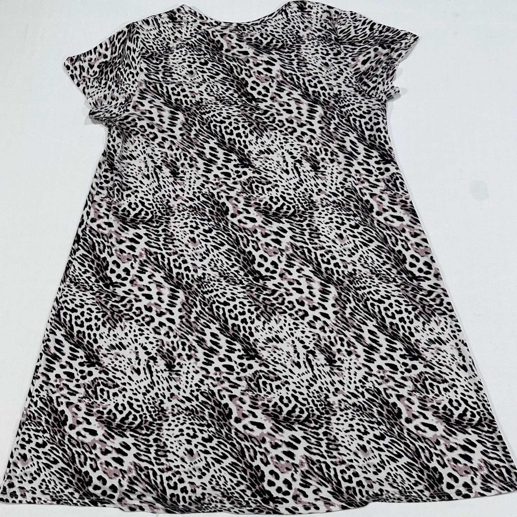 Anne Klein Anne Klein Dress Womens L Brown Animal Print A-Line T-Shirt Dress Knee Length Size L / US 10 / IT 46 - 5 Thumbnail