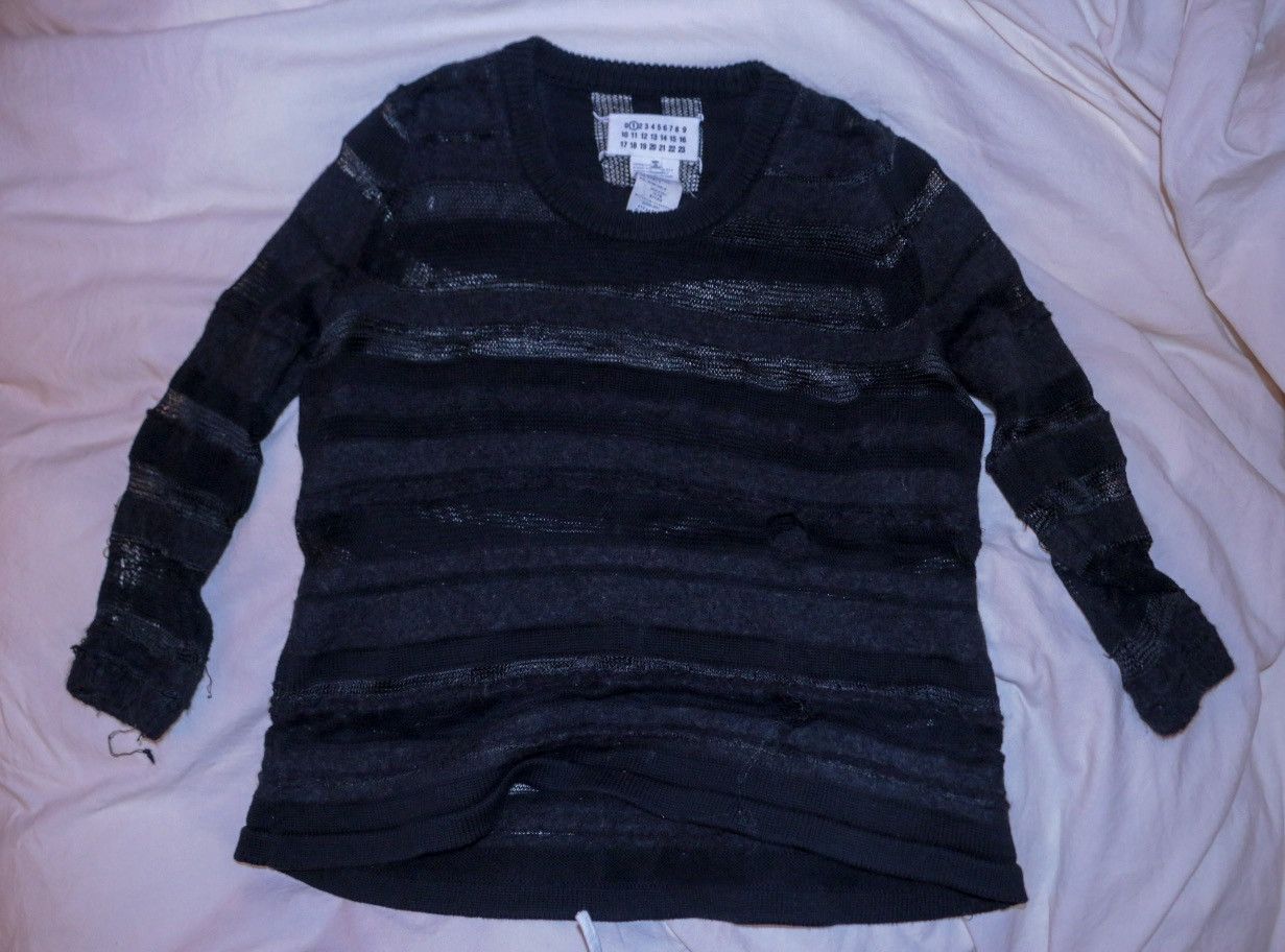 Maison Margiela Maison Margiela Sheer Distressed Knit Sweater Size S / US 4 / IT 40 - 1 Thumbnail