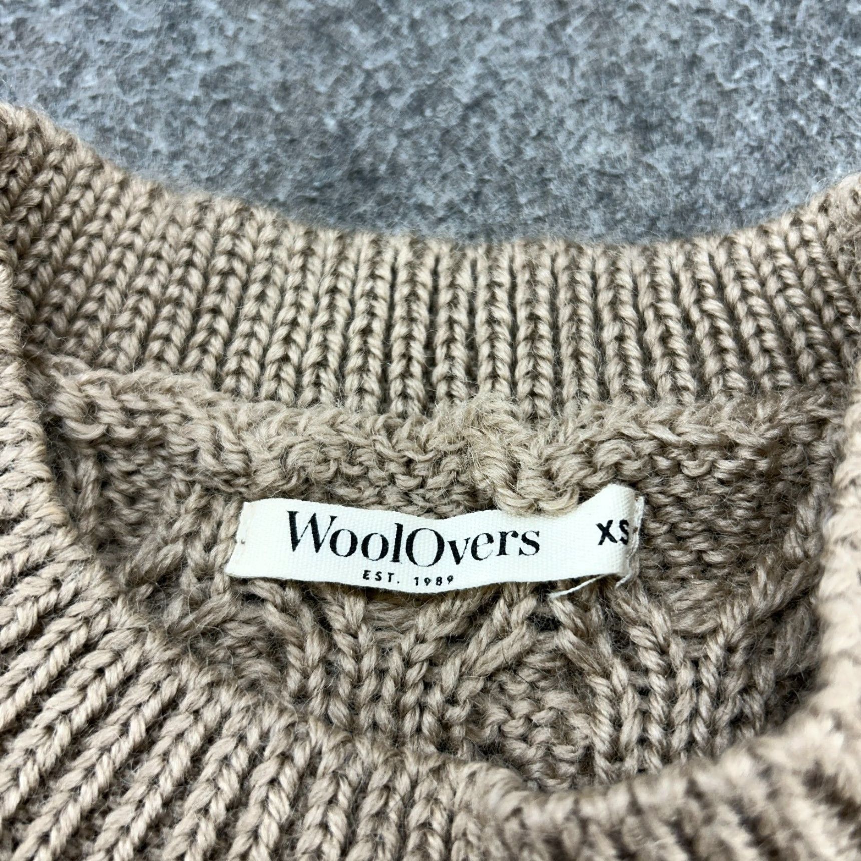 Vintage VINTAGE Woolovers Sweater Womens XS Brown Pullover Wool Crew Neck Fisherman Cable Knit 90s Autumn Winter Spring Casual Womens Pullover Size XS / US 0-2 / IT 36-38 - 4 Thumbnail