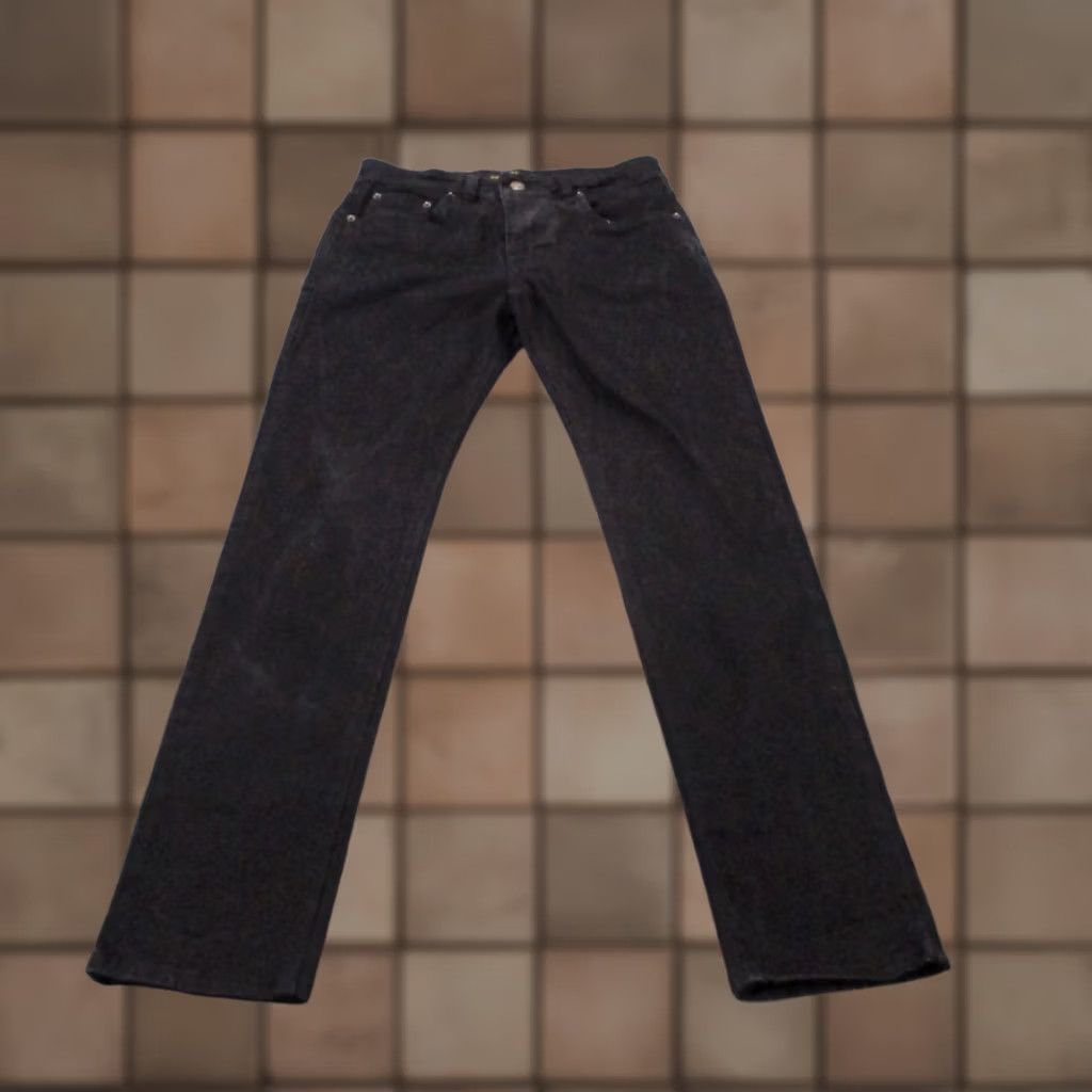 Emporio Armani Emporio Armani Jeans Mens 30 Black Denim Straight Designer Casual Slim Jeans Regular Boys? Size US 29 - 1 Thumbnail
