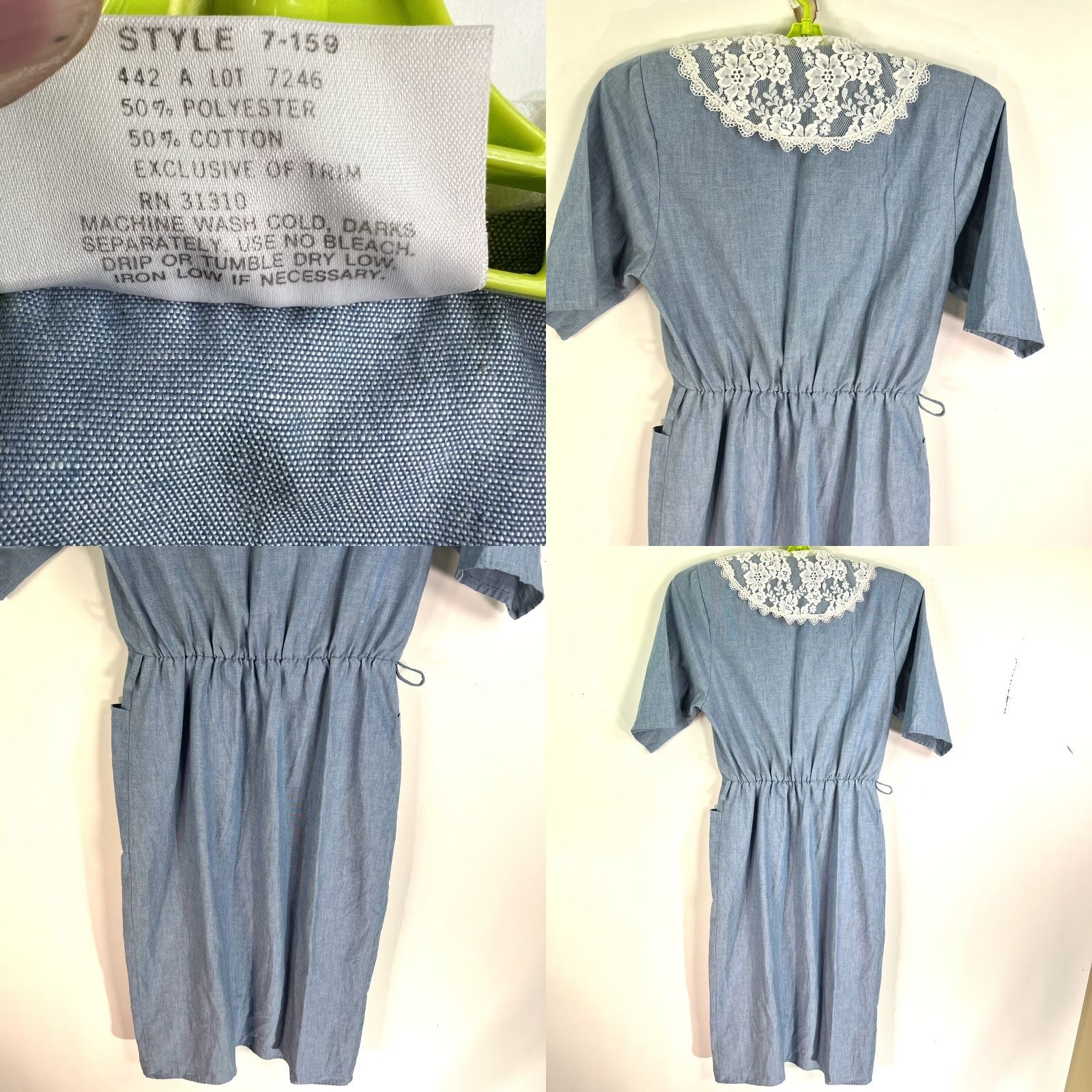 Denime VINTAGE Paqurtte Too Chambray Denim Embroidered Dress Women’s 10 Pockets Size L / US 10 / IT 46 - 8 Thumbnail