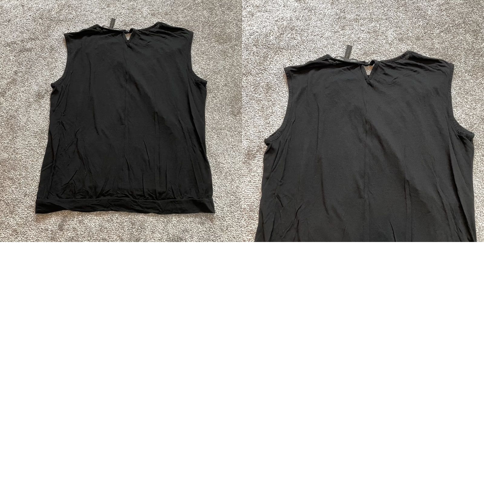 Bcbgmaxazria BCBGMAXAZRIA Womens Tank Top Medium Black Rayon Sleeveless Round Neck Loose Fit Casual/Party Size M / US 6-8 / IT 42-44 - 8 Thumbnail