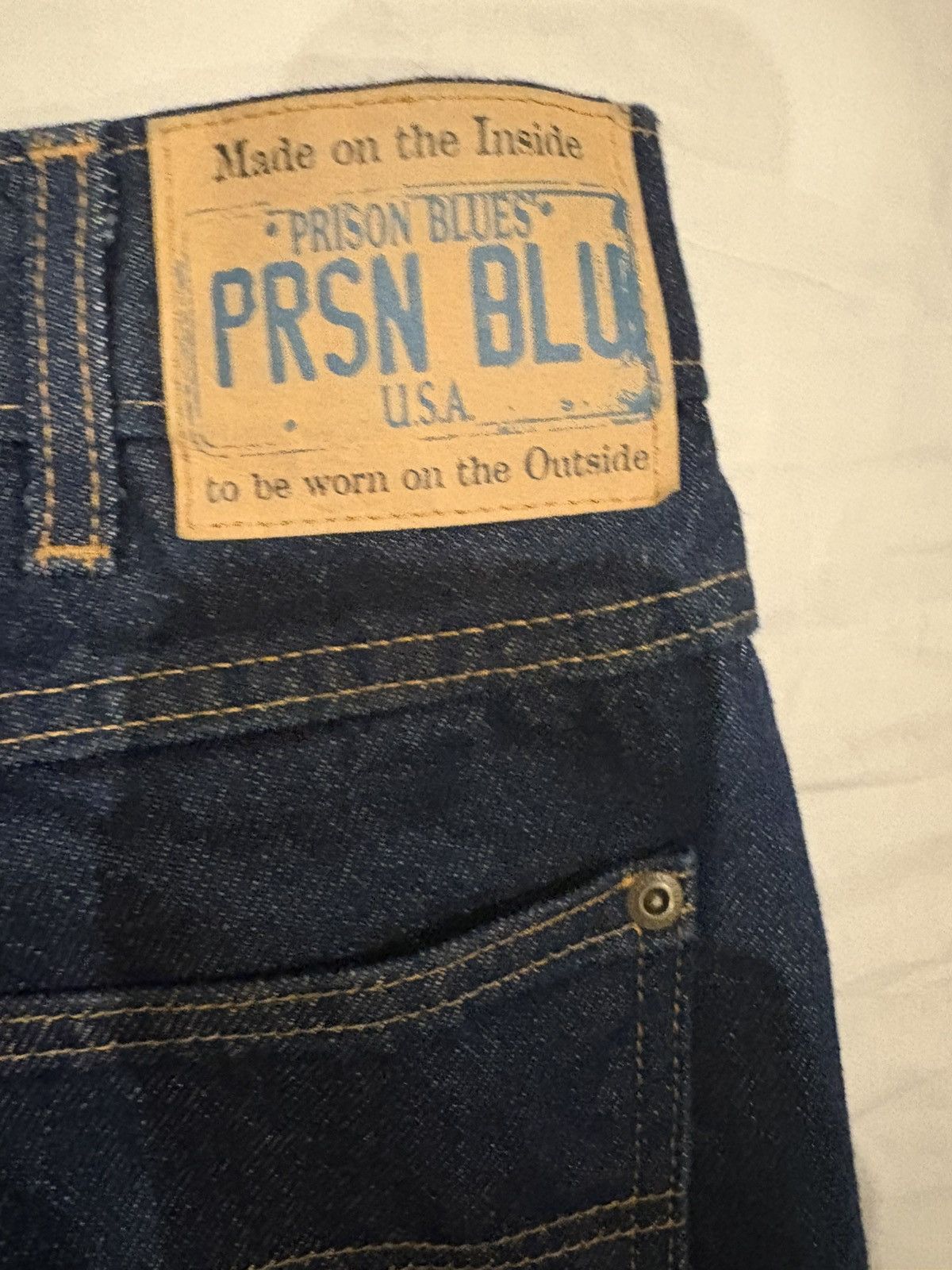 Other Prison Blues Double Knee Rigid Work Jean sz 34x30 USA Made Size US 34 / EU 50 - 4 Thumbnail