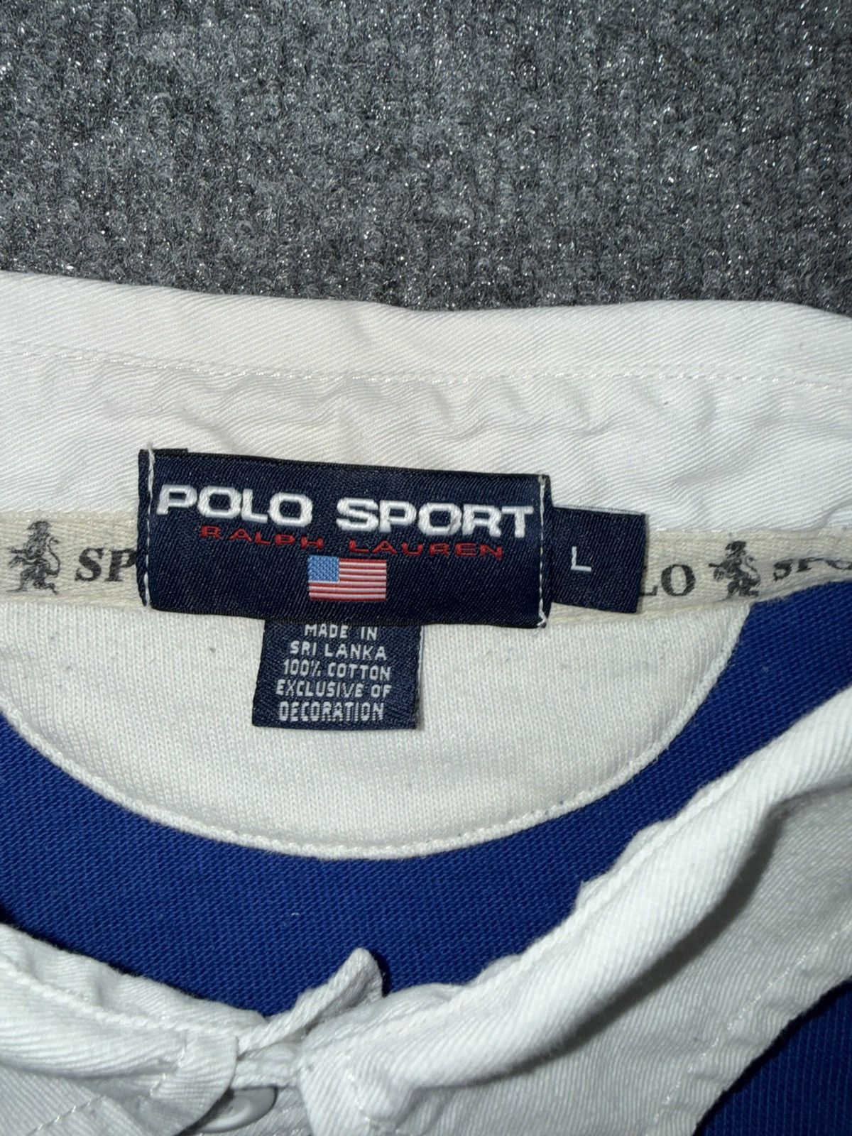 Polo Ralph Lauren Vintage Polo Sport RL Stripe Rugby “7” L Size US L / EU 52-54 / 3 - 4 Thumbnail