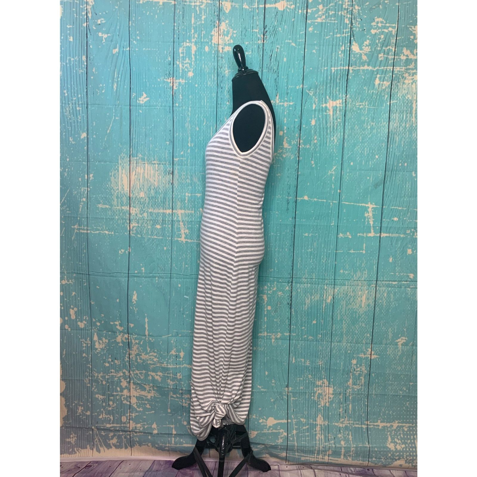 Loft Loft gray striped maxi tank top dress size XS Size XS / US 0-2 / IT 36-38 - 5 Thumbnail