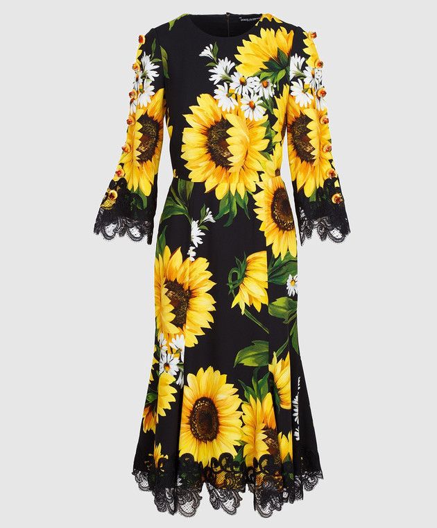 Dolce & Gabbana o1y0825 Midi Dress in Multicolor Size XS / US 0-2 / IT 36-38 - 1 Thumbnail
