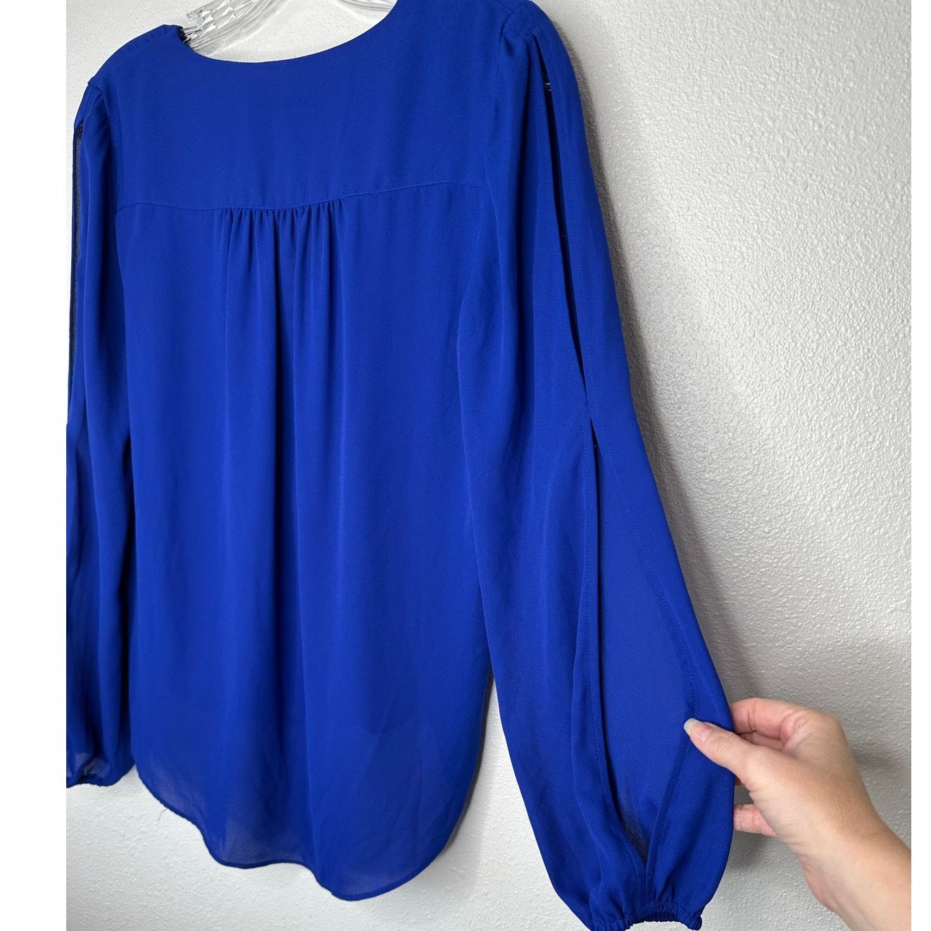 Other NWT INC Blue VNeck Faux Wrap Long Sleeve High-Low Blouse XS Size XS / US 0-2 / IT 36-38 - 10 Thumbnail