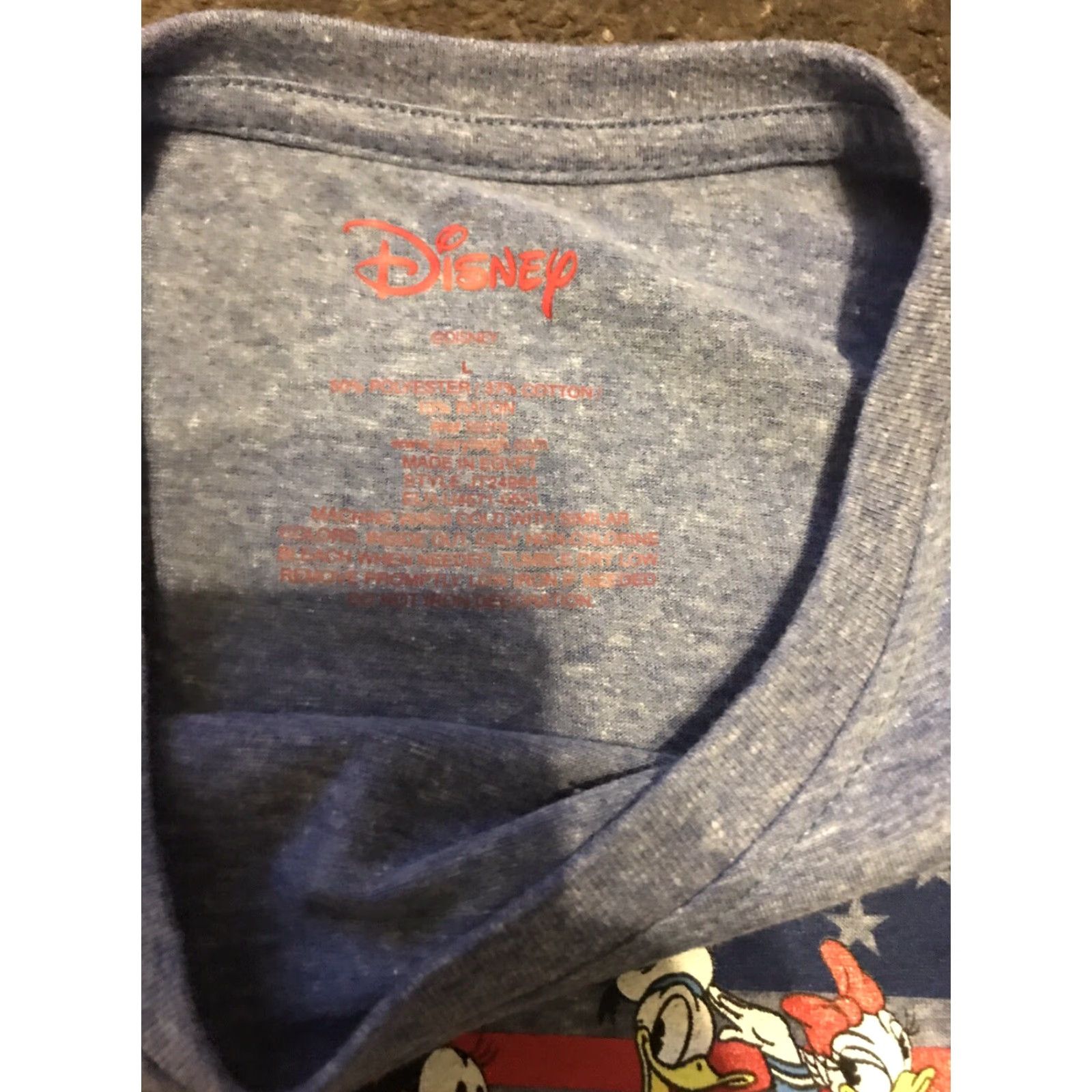 Disney Disney Mickey Mouse Friends Flag T-Shirt Blue Women’s L Size L / US 10 / IT 46 - 4 Thumbnail