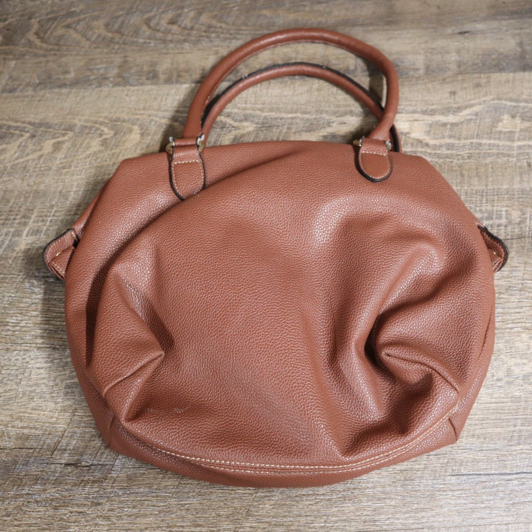 Kenneth Cole VINTAGE Kenneth Cole Brown Reaction Zip Hobo Shoulder Bag Purse Size ONE SIZE - 3 Thumbnail