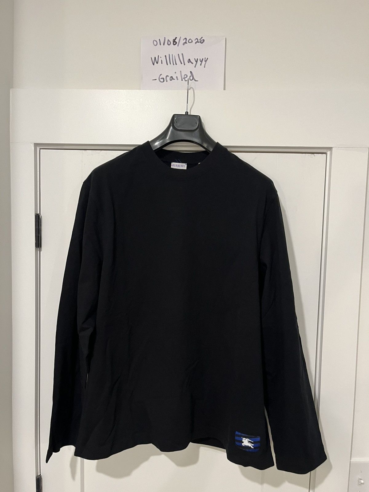 Burberry Burberry Long-Sleeve Equestrian Knight Patch T-Shirt Size US XXL / EU 58 / 5 - 3 Thumbnail