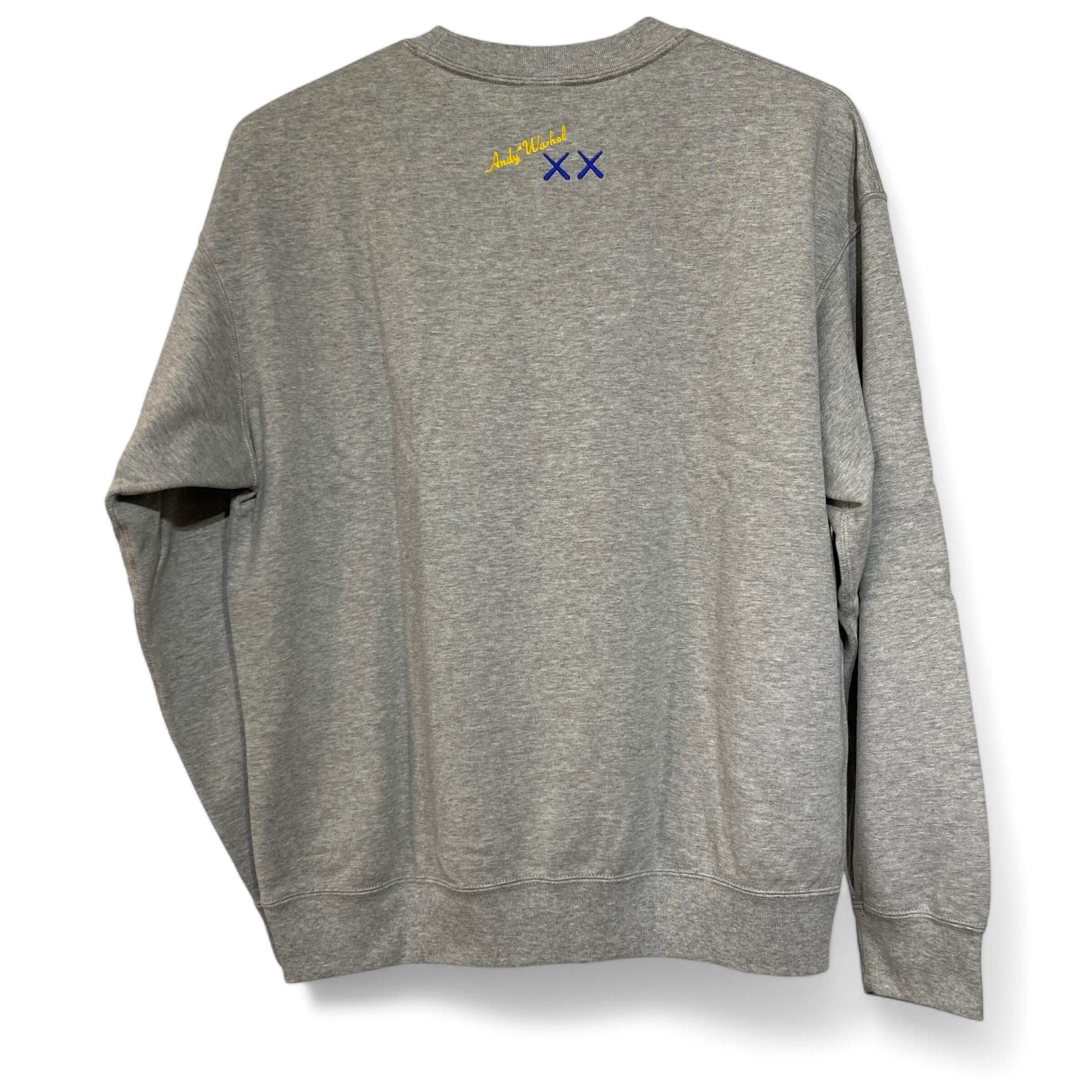 Andy Warhol × Japanese Brand × Kaws KAWS + Warhol Graphic Sweatshirt Gray Size US XXL / EU 58 / 5 - 2 Thumbnail