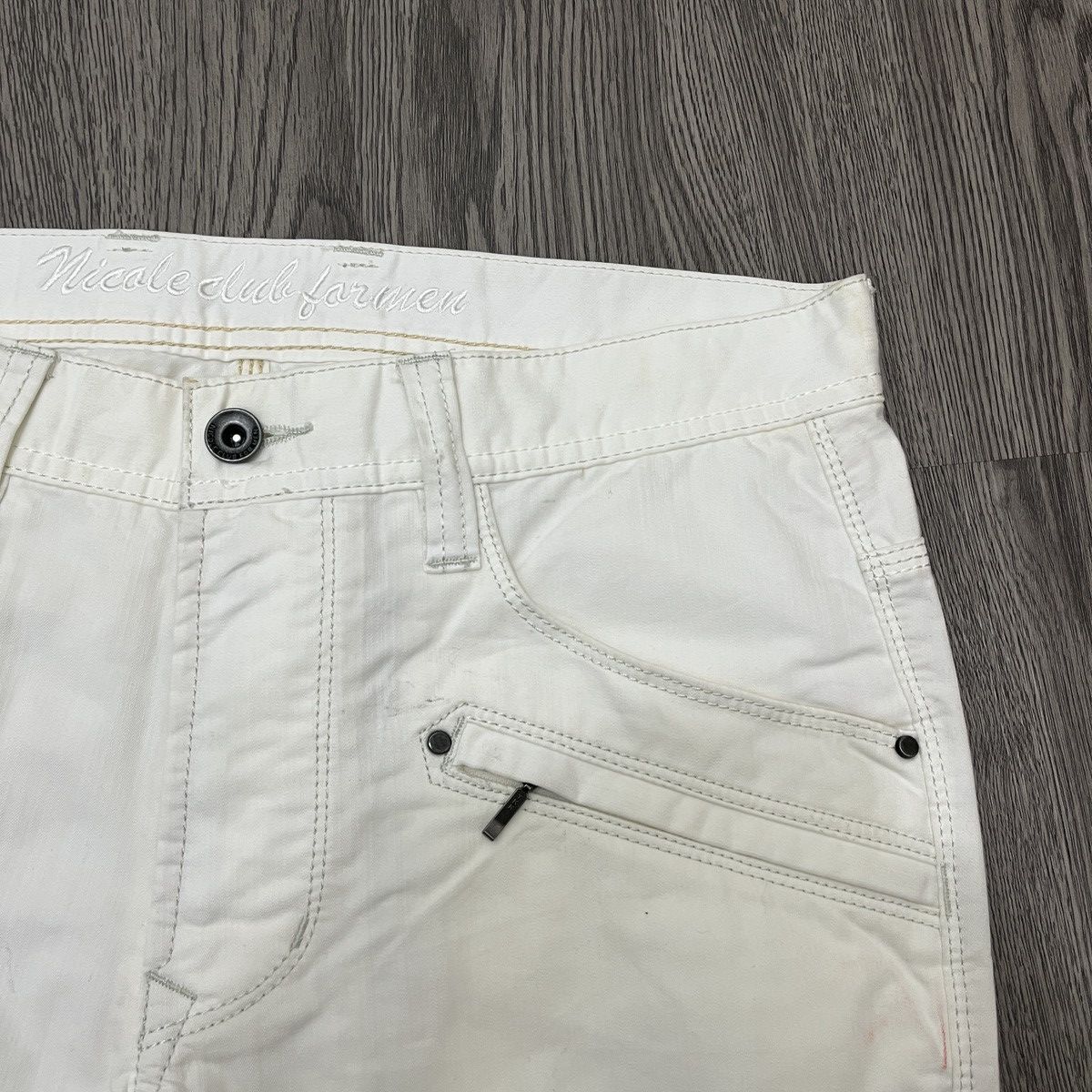 Japanese Brand 🇯🇵 Nicole Club For Man - Flared White Pant Ifsix Lgbstyle Size US 30 / EU 46 - 5 Thumbnail