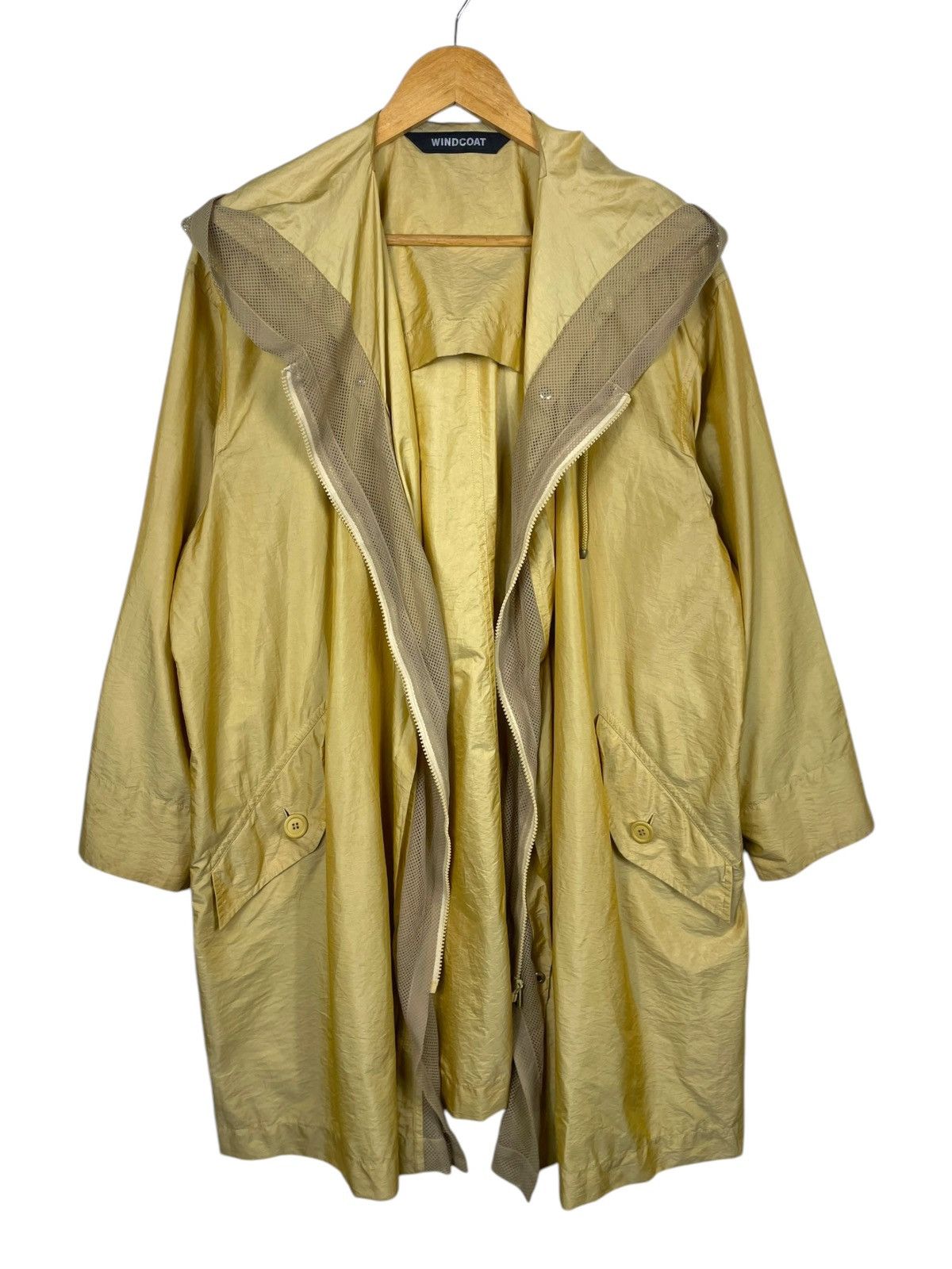Issey Miyake × Vintage 💥70s WINDCOAT BY ISSEY MIYAKE NYLON HOODIE LONG JACKET Size US M / EU 48-50 / 2 - 5 Thumbnail