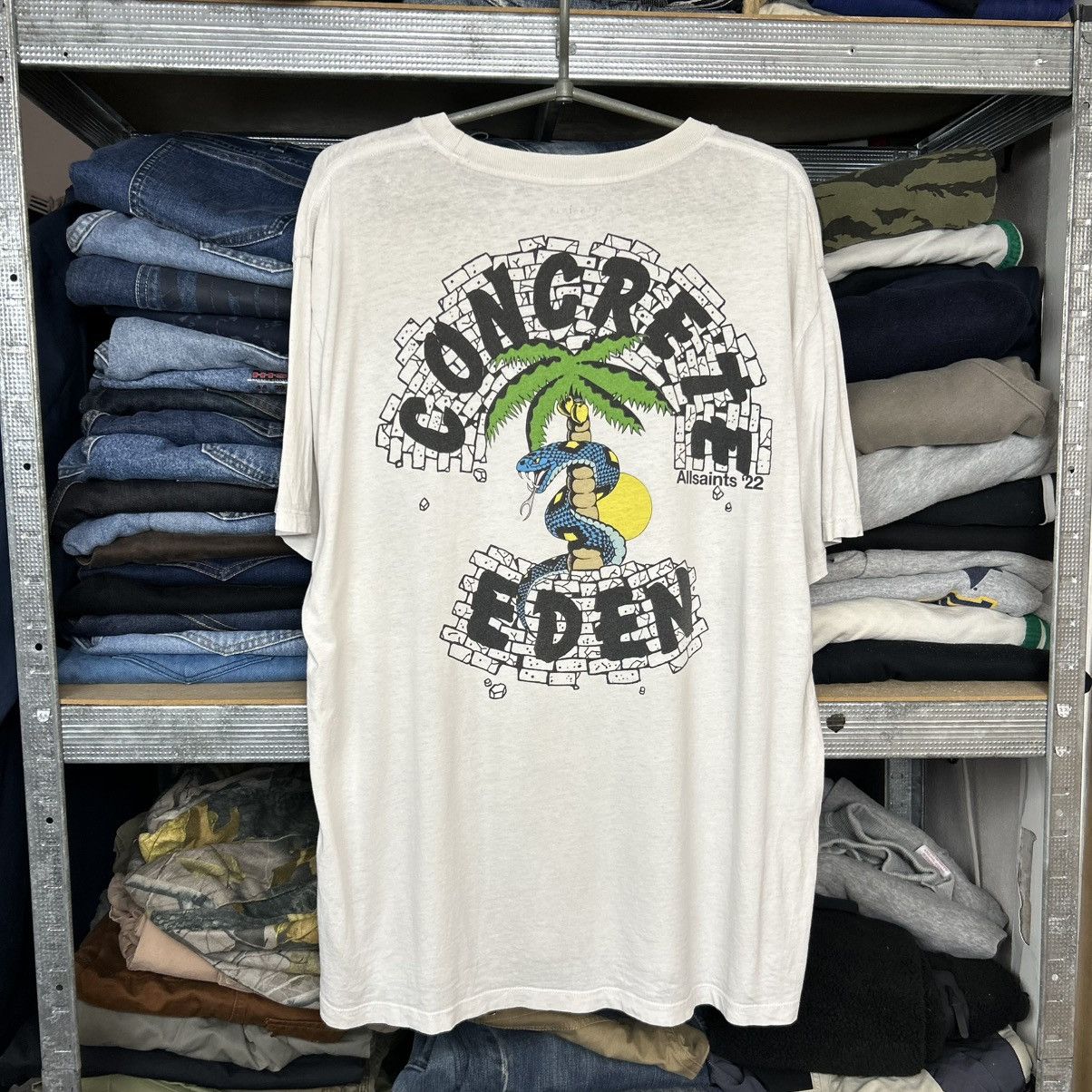 Allsaints Mens Allsaints Big logo streetwear designer tee size M Size US M / EU 48-50 / 2 - 1 Thumbnail