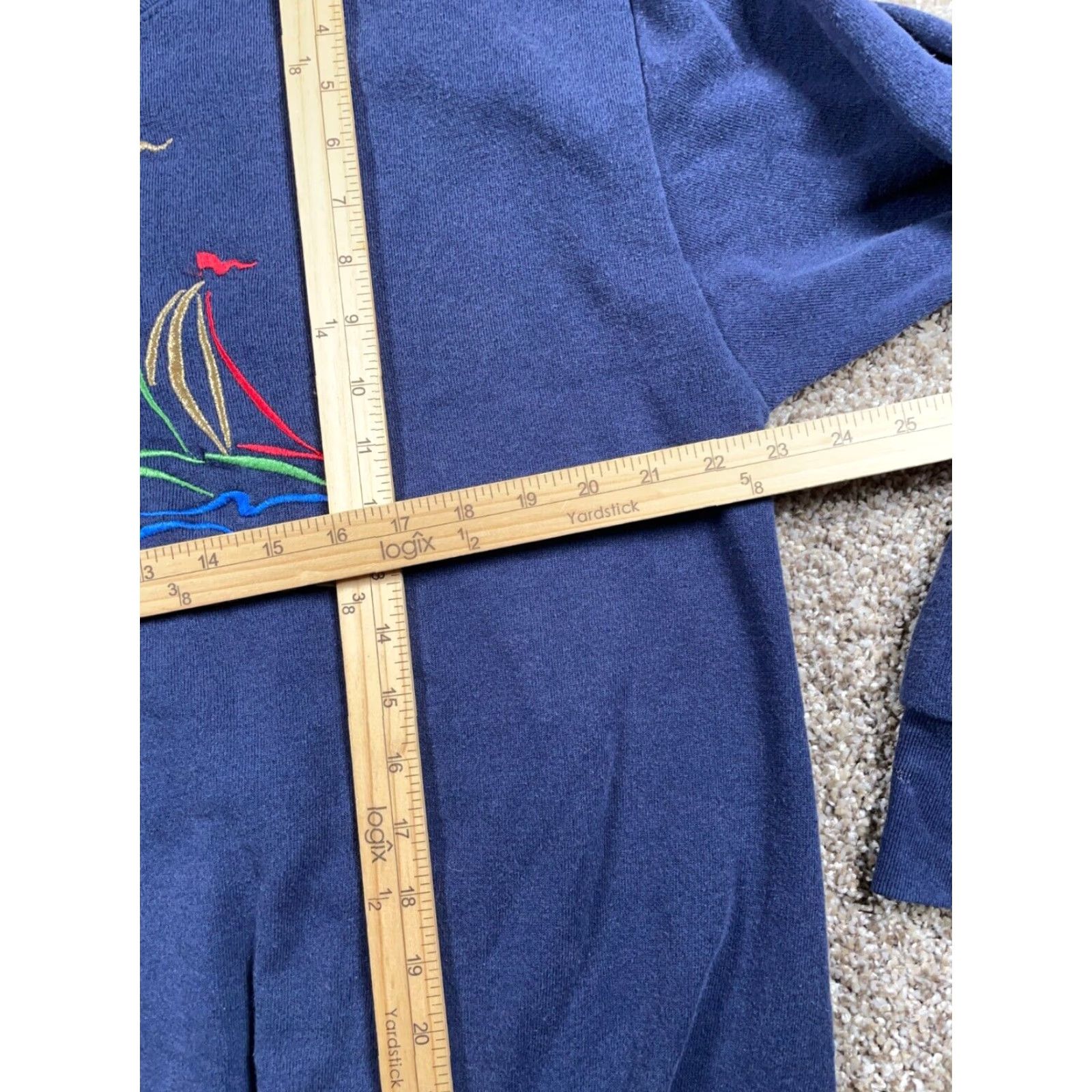 Delta VTG Delta Bahamas Embroidered Sail Boat Sweatshirt Adult XL Blue Nautical 50/50 Size US XL / EU 56 / 4 - 7 Thumbnail