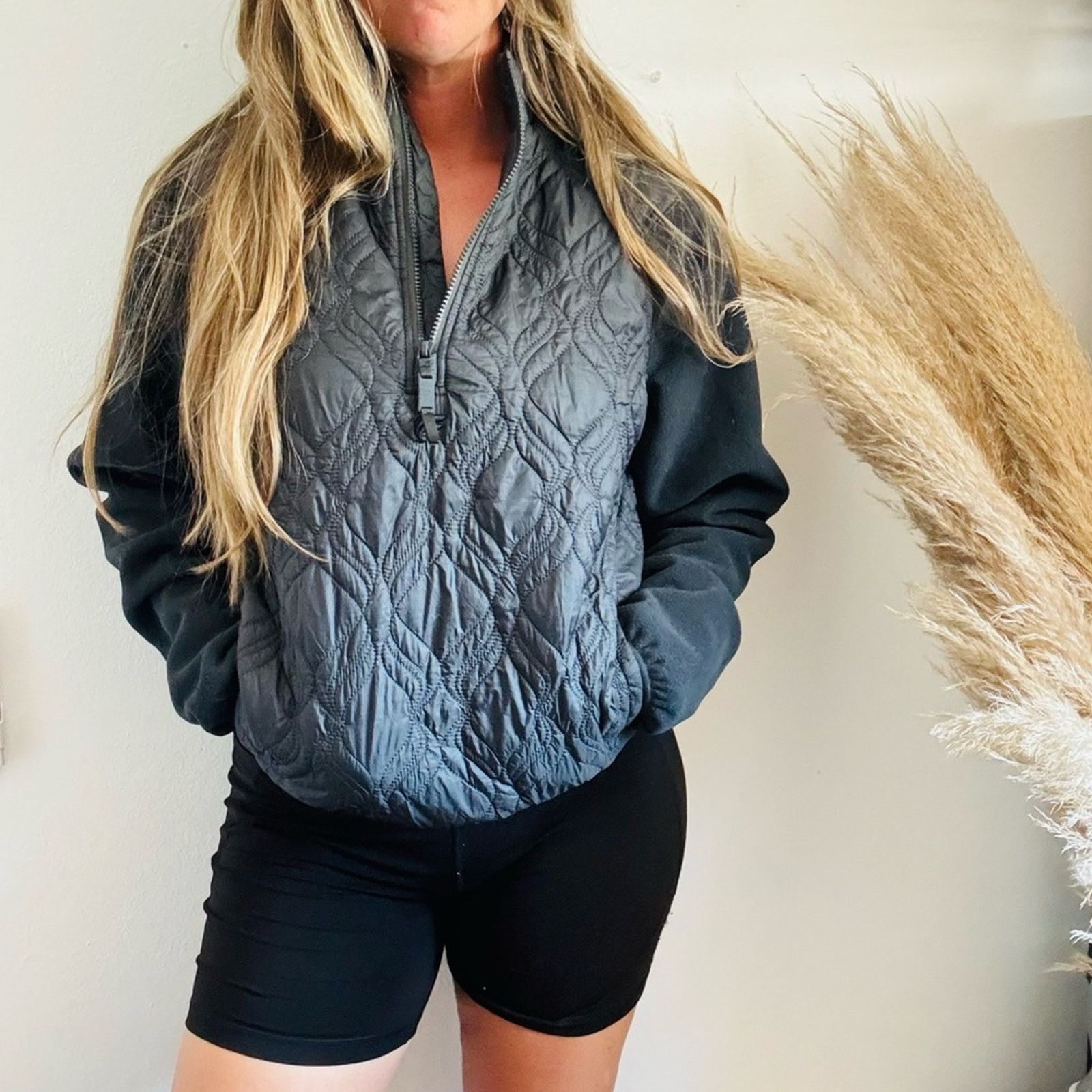 Fabletics FABLETICS Loft Jacket Quilted Zip Nylon Pullover Gym Sweater Size S / US 4 / IT 40 - 9 Thumbnail