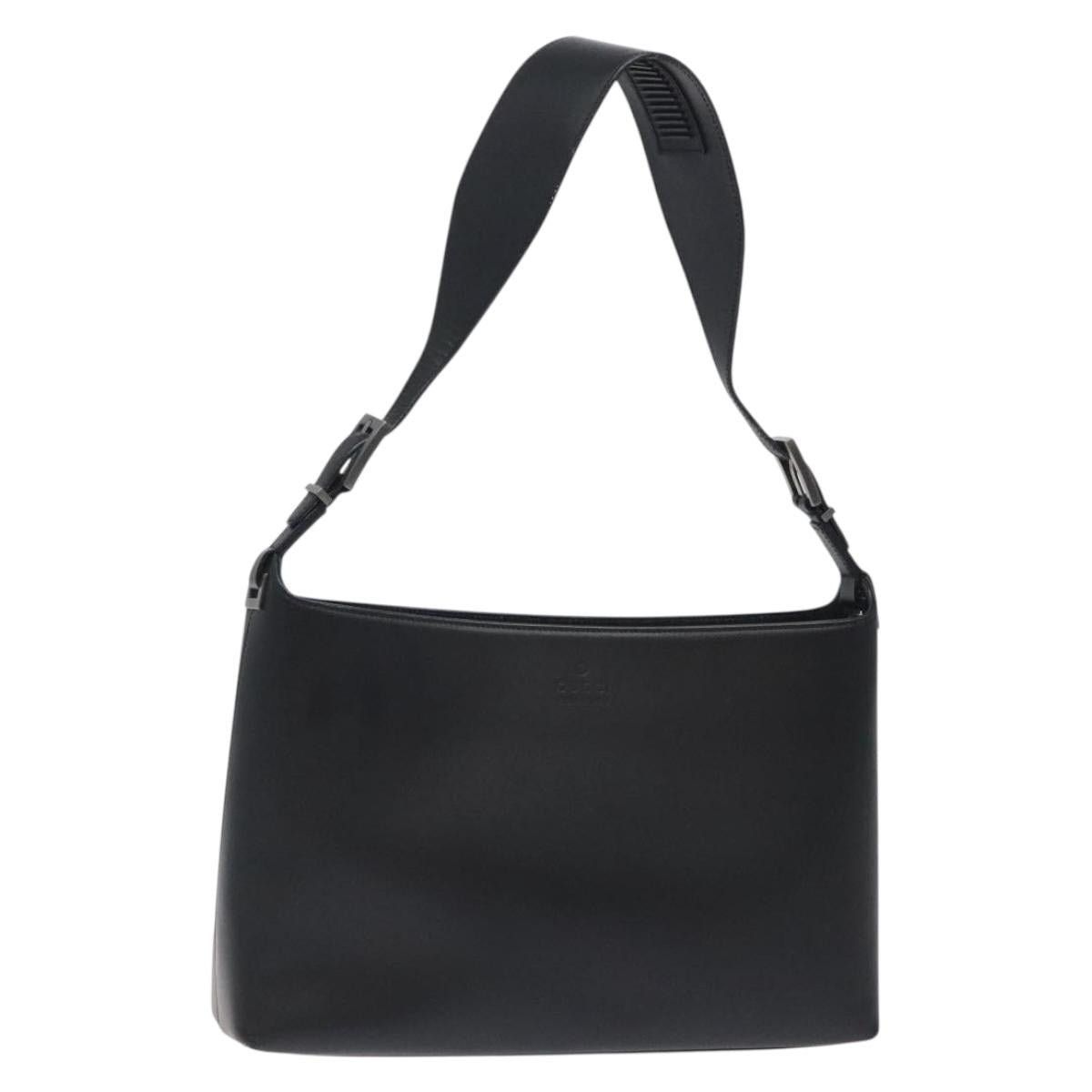Gucci GUCCI Shoulder Bag Leather Black Silver Size ONE SIZE - 1 Thumbnail