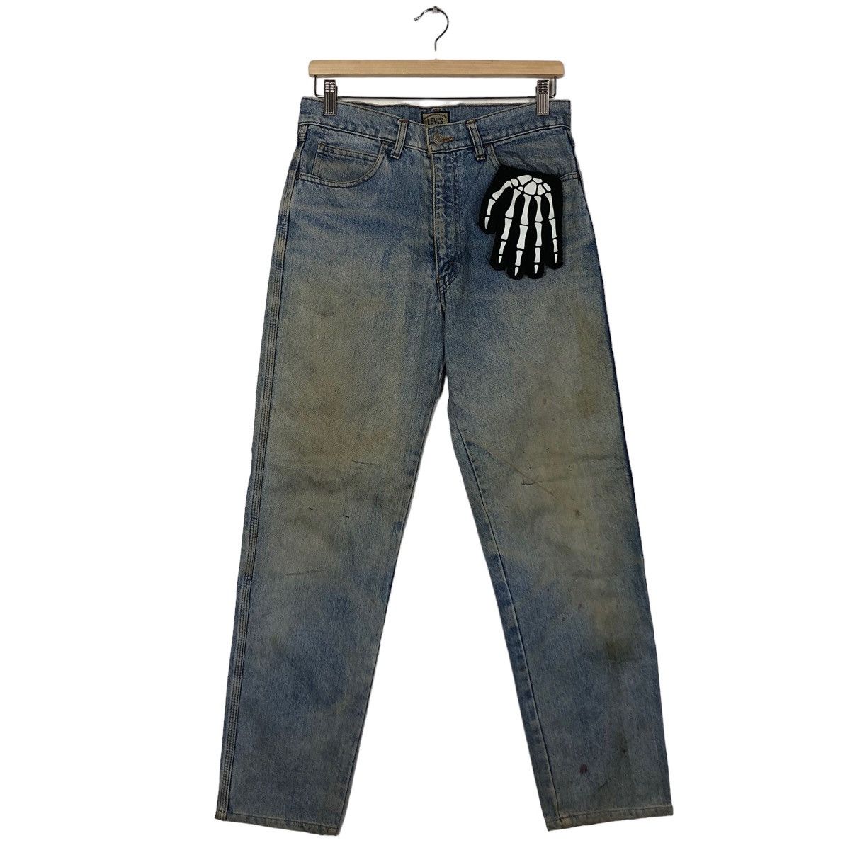 Levi's 🔥80’s Vintage Levi’s 636 Distressed Denim Jeans Size US 30 / EU 46 - 2 Thumbnail