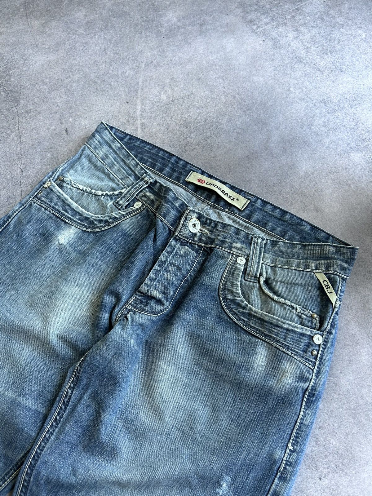 Japanese Brand × Vintage Vintage Cipo & Baxx Distressed Rockers jeans y2k mens Size US 34 / EU 50 - 4 Thumbnail