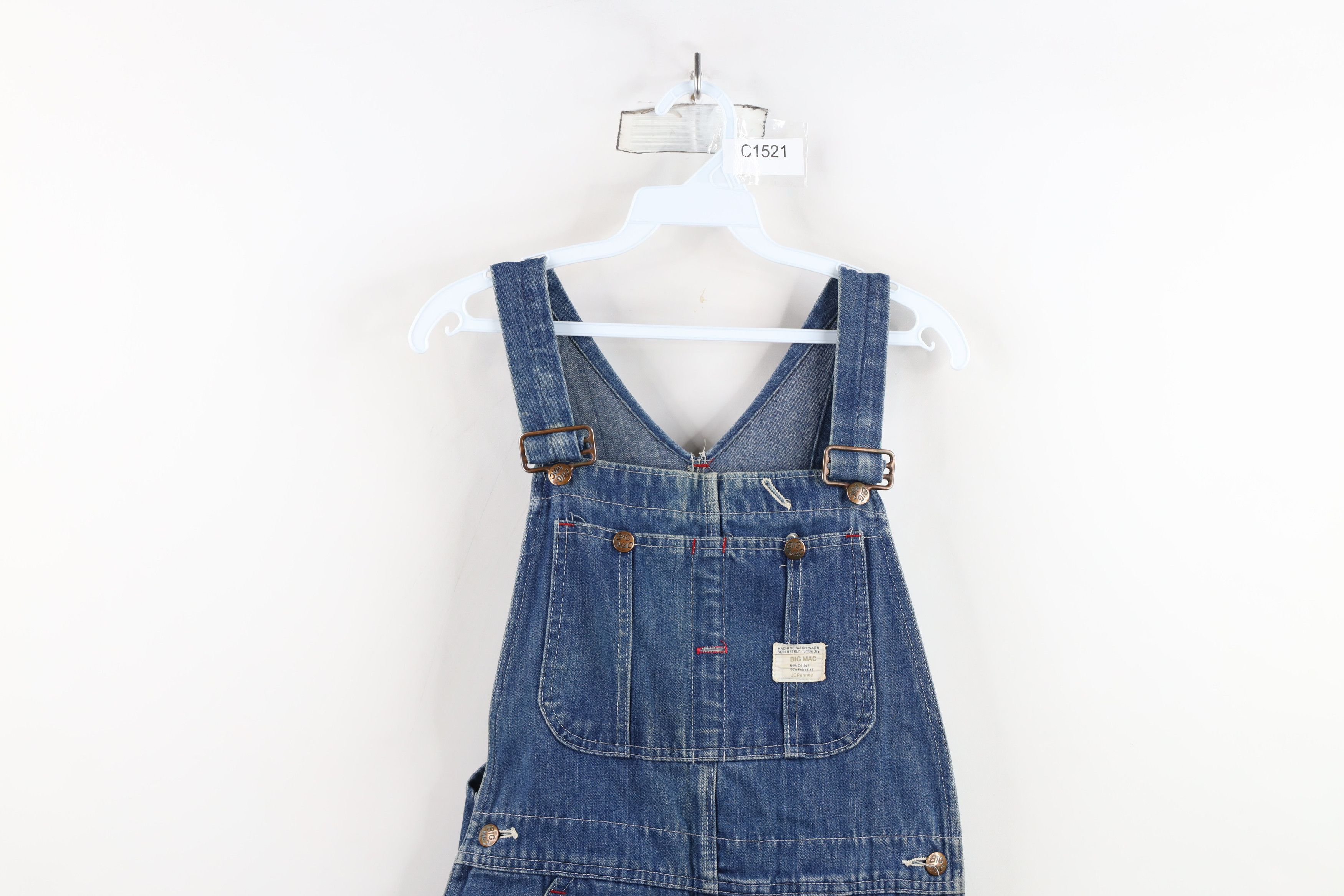 Big Mac × Vintage Vintage 60s Big Mac Distressed Square Bak Overalls Size US 30 / EU 46 - 2 Thumbnail