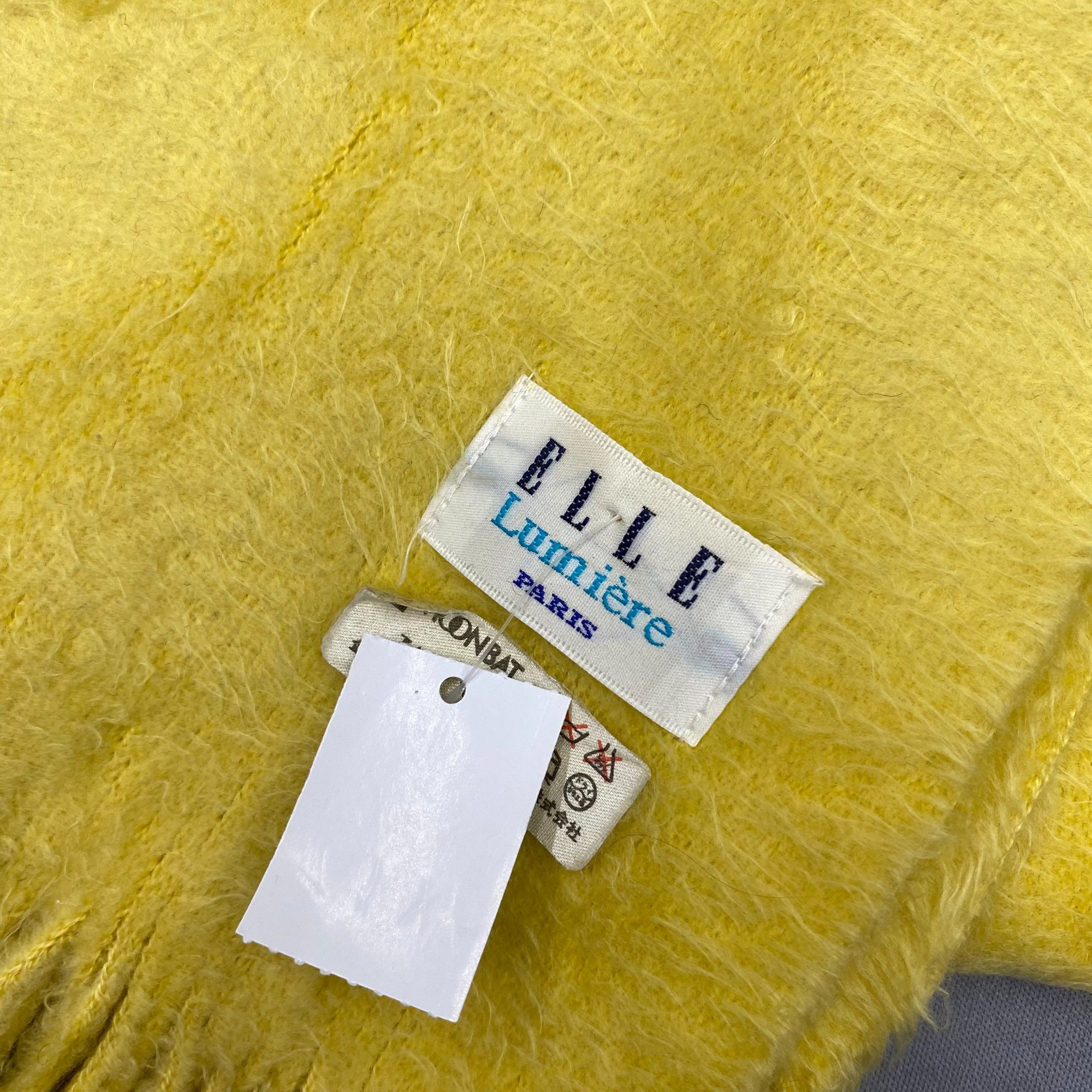 Japanese Brand Vintage Elle Scarf Muffler Wool Fringe Ribbed Knit Scarves Size ONE SIZE - 4 Thumbnail