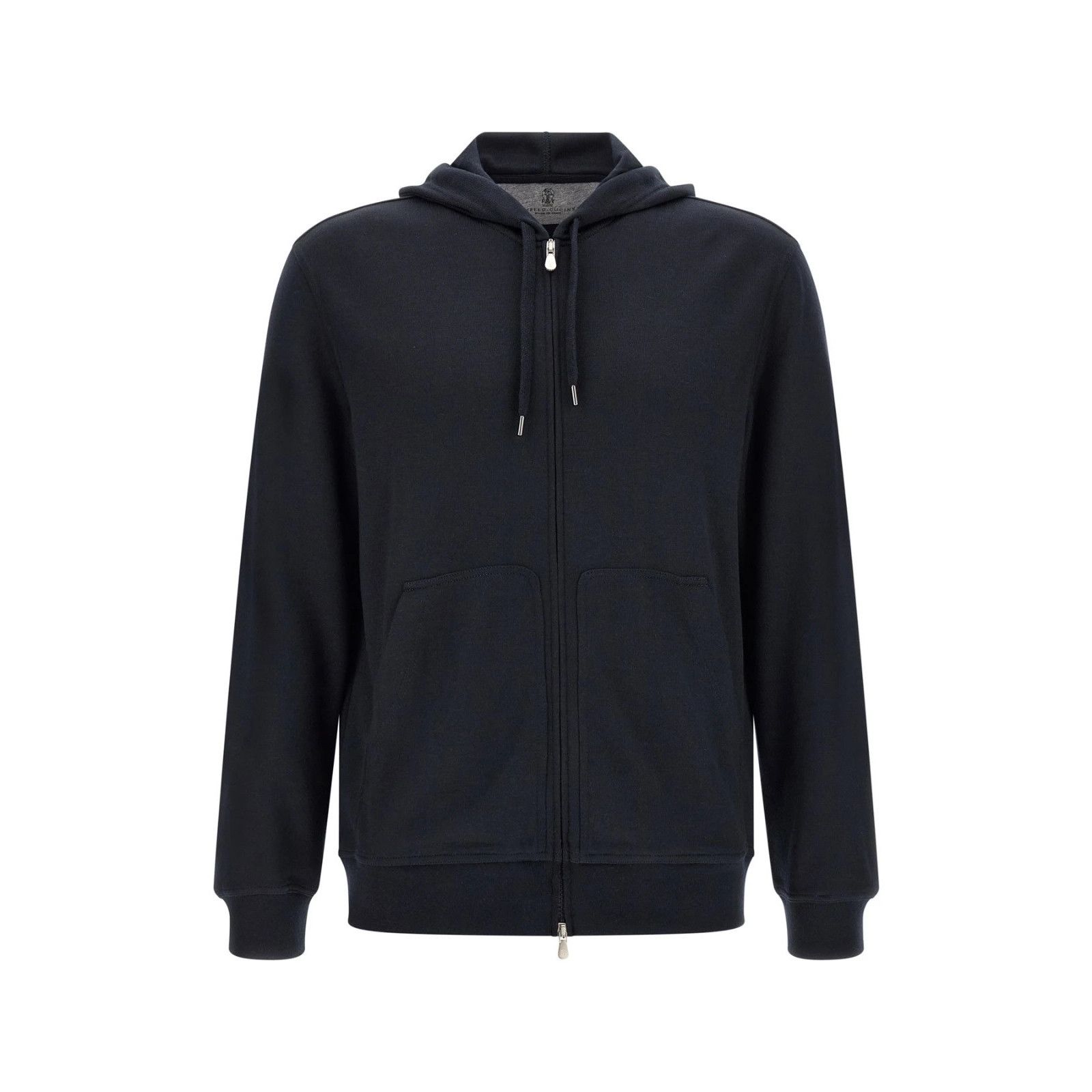 Brunello Cucinelli $5350 Cashmere Silk Blue Hooded Sweatshir, Men's