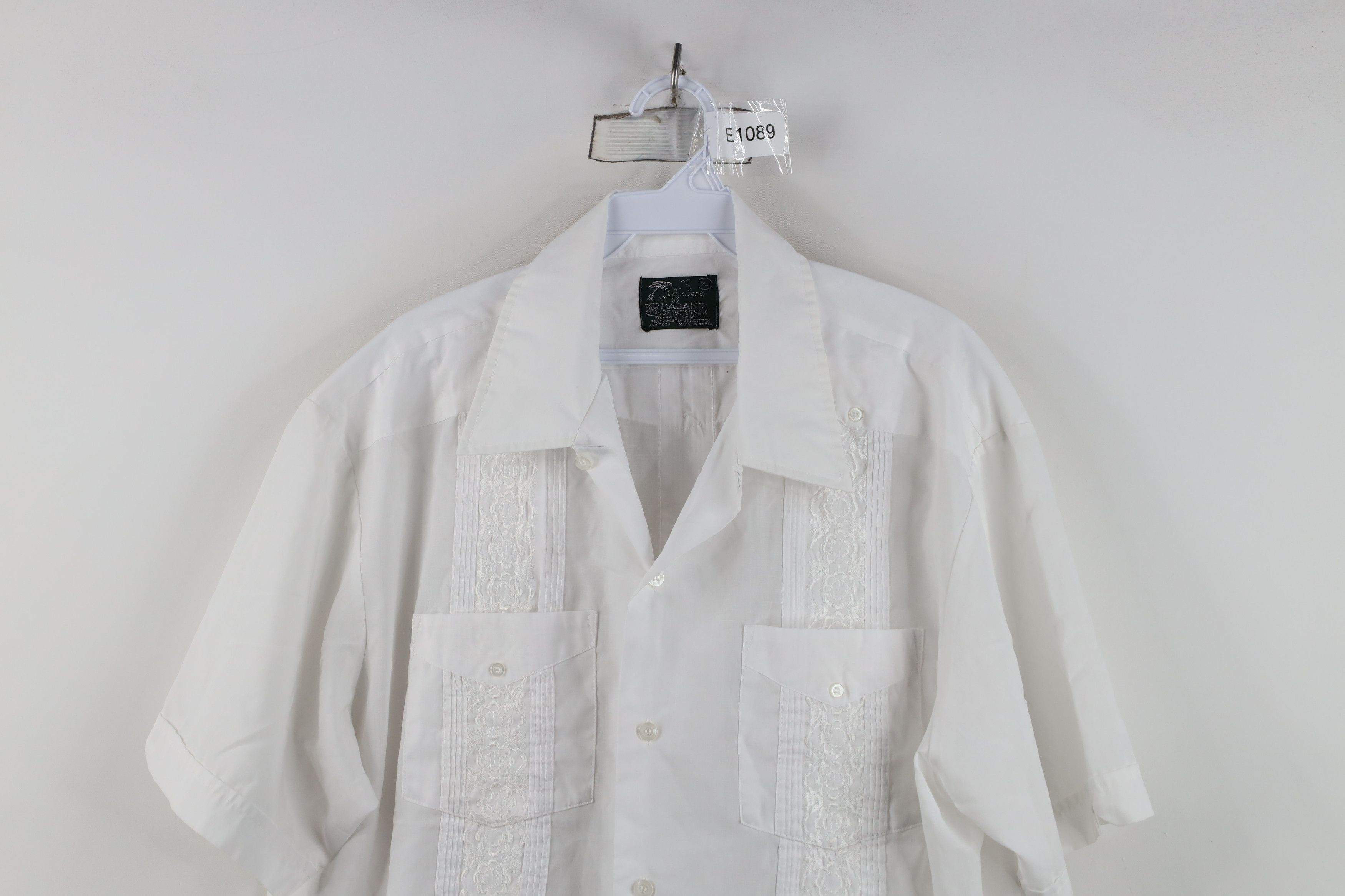 Vintage Vintage 70s Rockabilly Wedding Beach Button Shirt White Size US XL / EU 56 / 4 - 2 Thumbnail