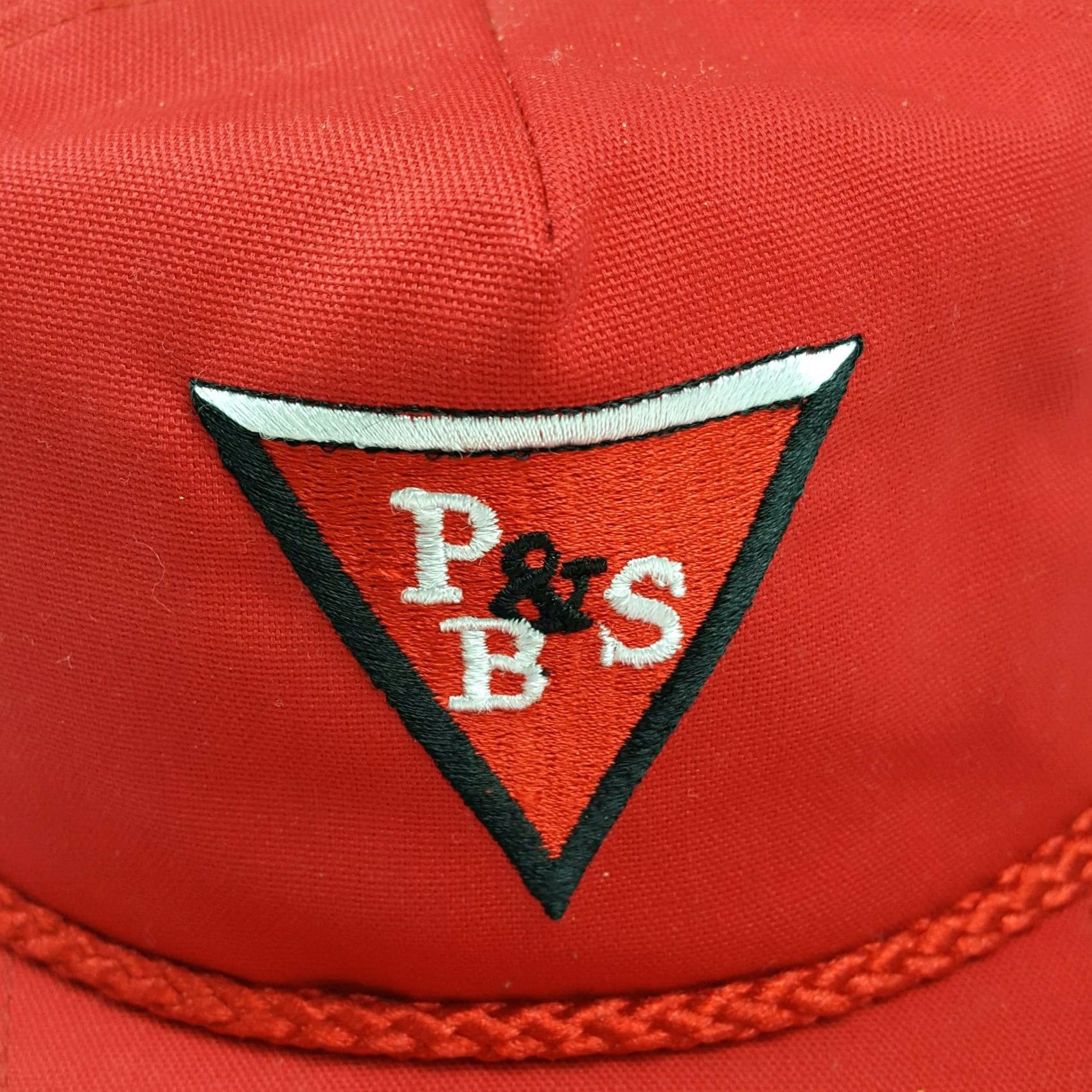 Vintage VINTAGE PB & S Red Snapback Trucker Hat Cap Embroidered Logo Men Adjustable Size ONE SIZE - 2 Thumbnail