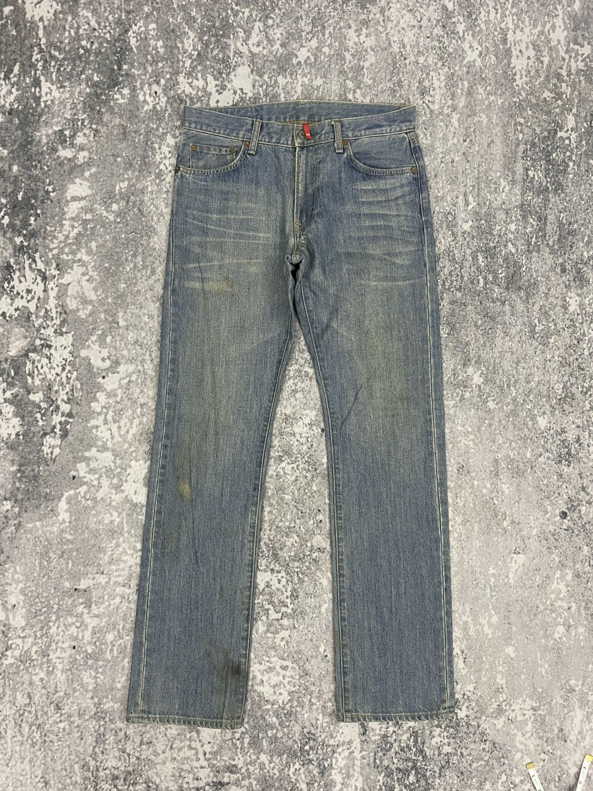 Uniqlo Vintage Uniqlo UJ S002 Faded Blue Washed Denim Size US 31 - 1 Thumbnail