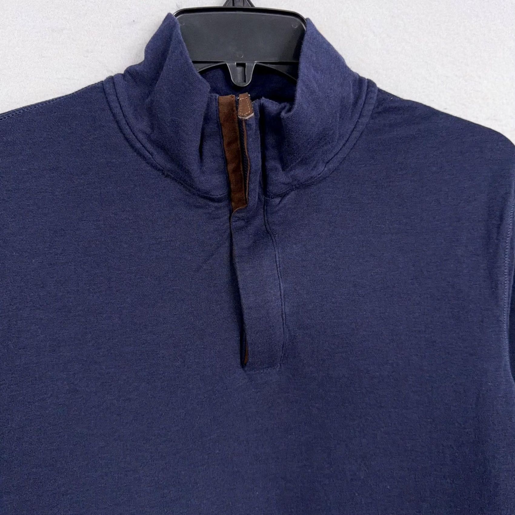 Vintage Tahari Sweater Mens M Blue Quarter Zip Mock Neck Knit Pullover Soft Casual Size US M / EU 48-50 / 2 - 2 Thumbnail