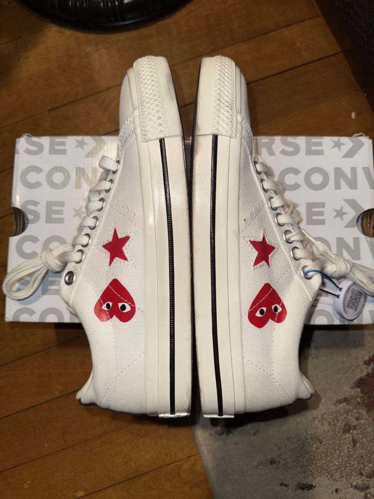 Comme des Garcons PLAY × Converse Converse x Comme des Garcons Play, one star “cloud dancer” Size US 8 / EU 41 - 7 Thumbnail