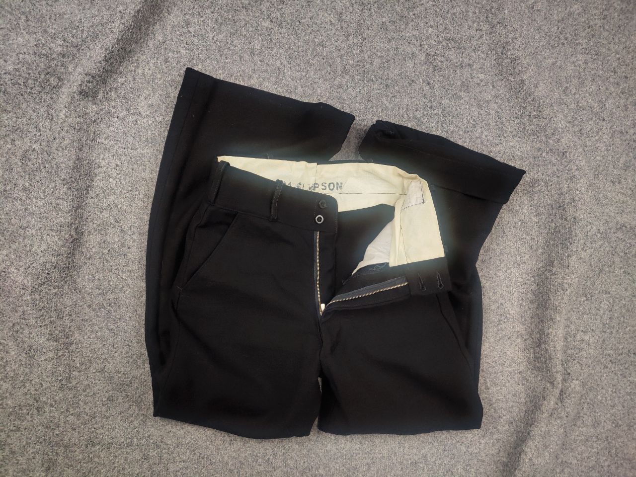 Vintage Vintage 60s Trouser Serge Fly Front Army Wool Military Pants Size US 30 / EU 46 - 1 Thumbnail