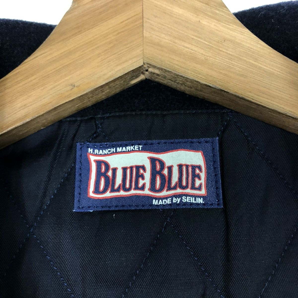 Blue Blue Japan 🔥VINTAGE WOOL PEA JACKET BLUE BLUE DOUBLE COLLAR Size US M / EU 48-50 / 2 - 20 Thumbnail