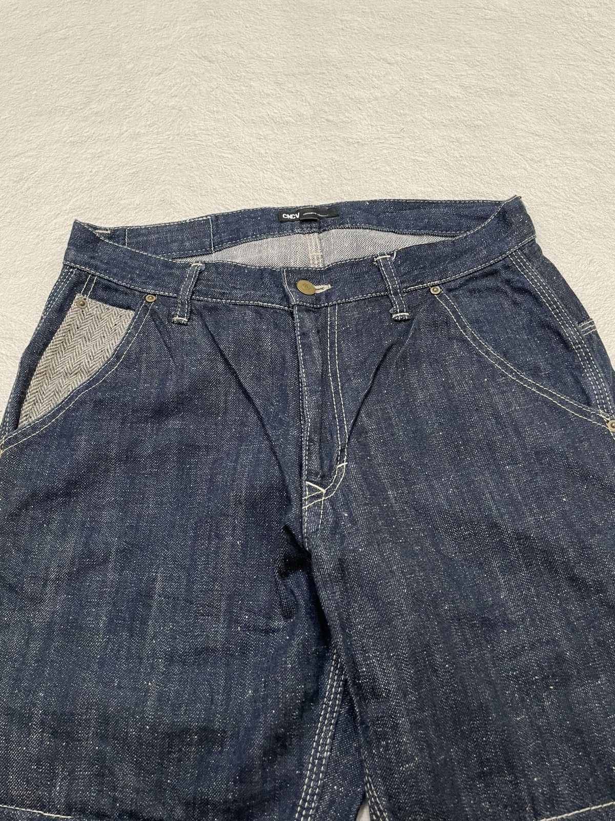 Kapital 2000s CNCV Raw Denim Carpenter Bondage Y2K Baggy Fit Size US 30 / EU 46 - 4 Thumbnail