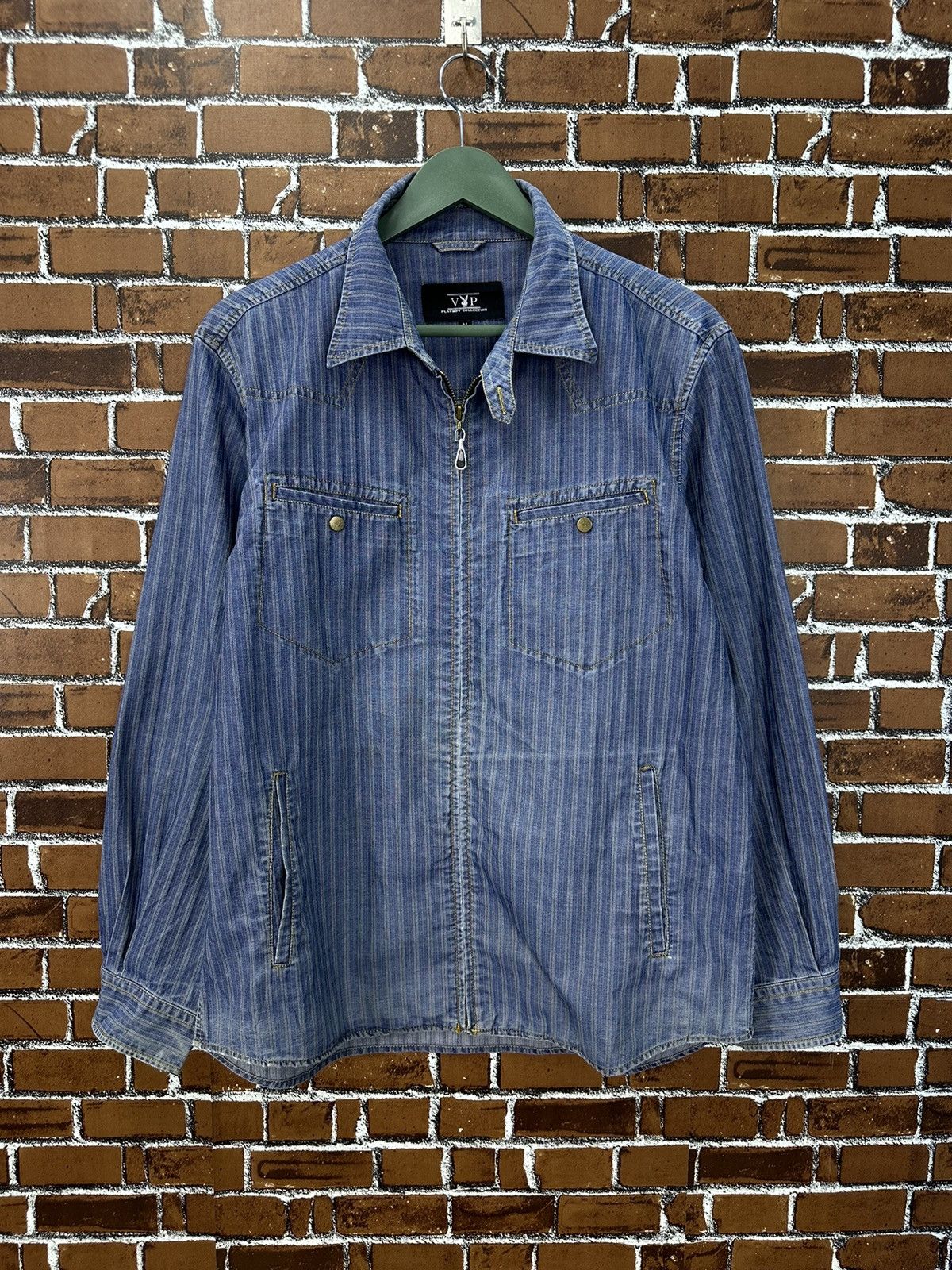 Playboy Playboy VIP Collection Denim Zipper Jacket Z276 Size US M / EU 48-50 / 2 - 1 Thumbnail
