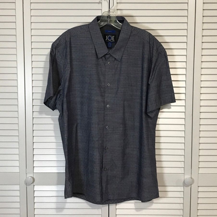 Other JOE Joseph Abboud Gray Slim Fit Short Sleeve Shirt Men XL Size US XL / EU 56 / 4 - 1 Thumbnail