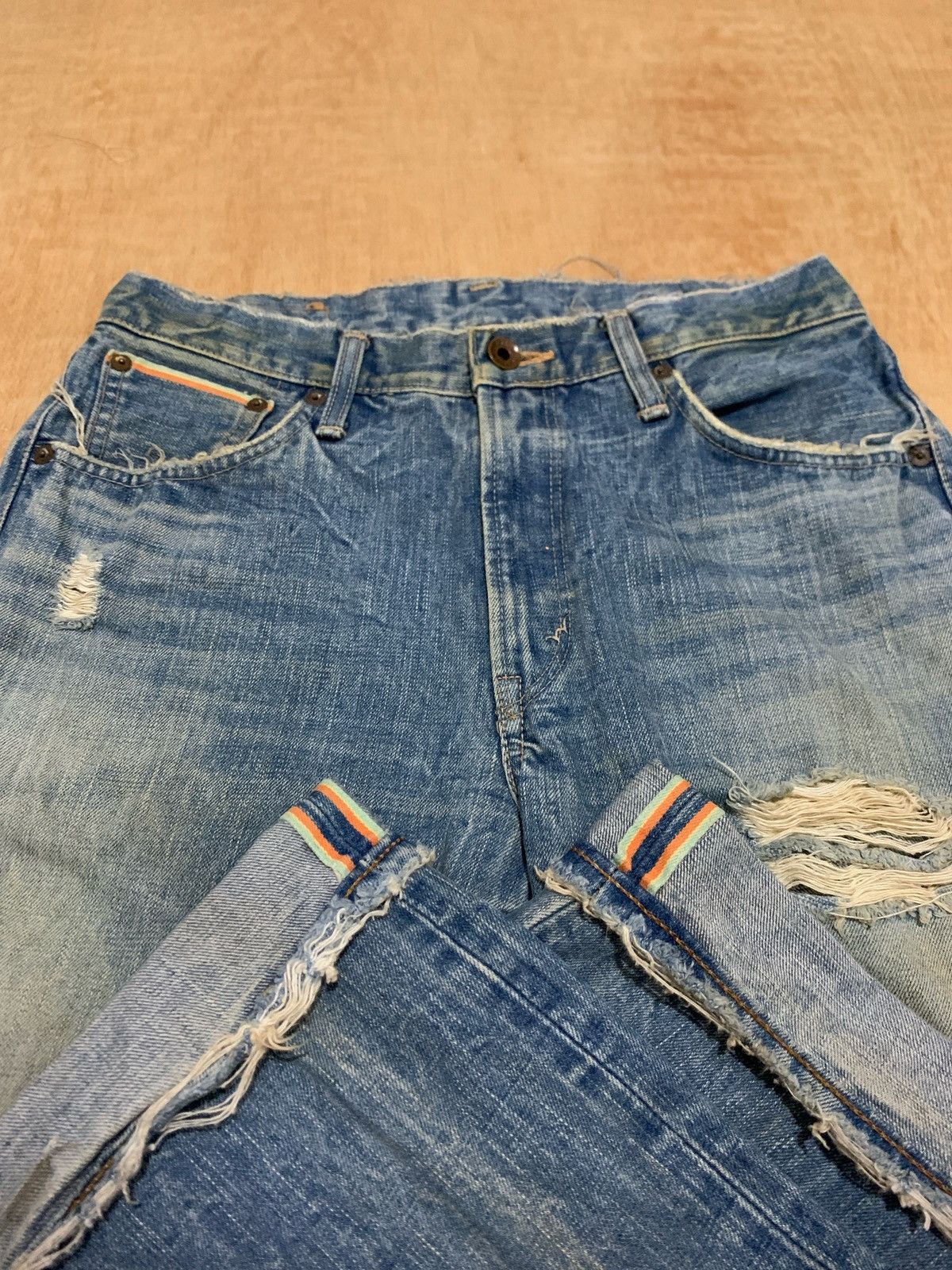 Japanese Brand Vintage Distressed Denim Edwin Selvedge Jeans Size US 30 / EU 46 - 6 Thumbnail