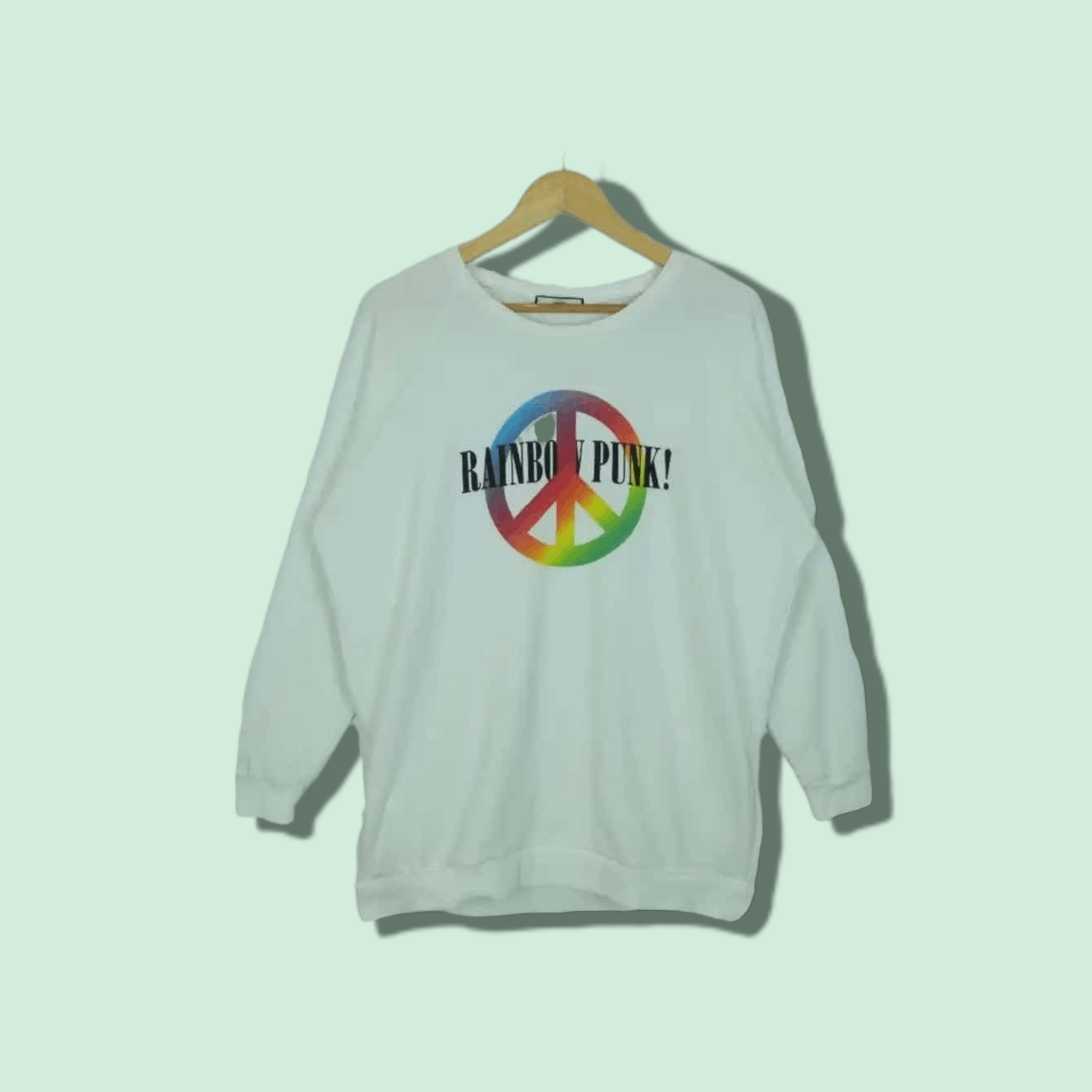 Japanese Brand JOUETIE Rainbow Punk Peace Big Logo Sweatshirts Jumper Size M / US 6-8 / IT 42-44 - 1 Thumbnail