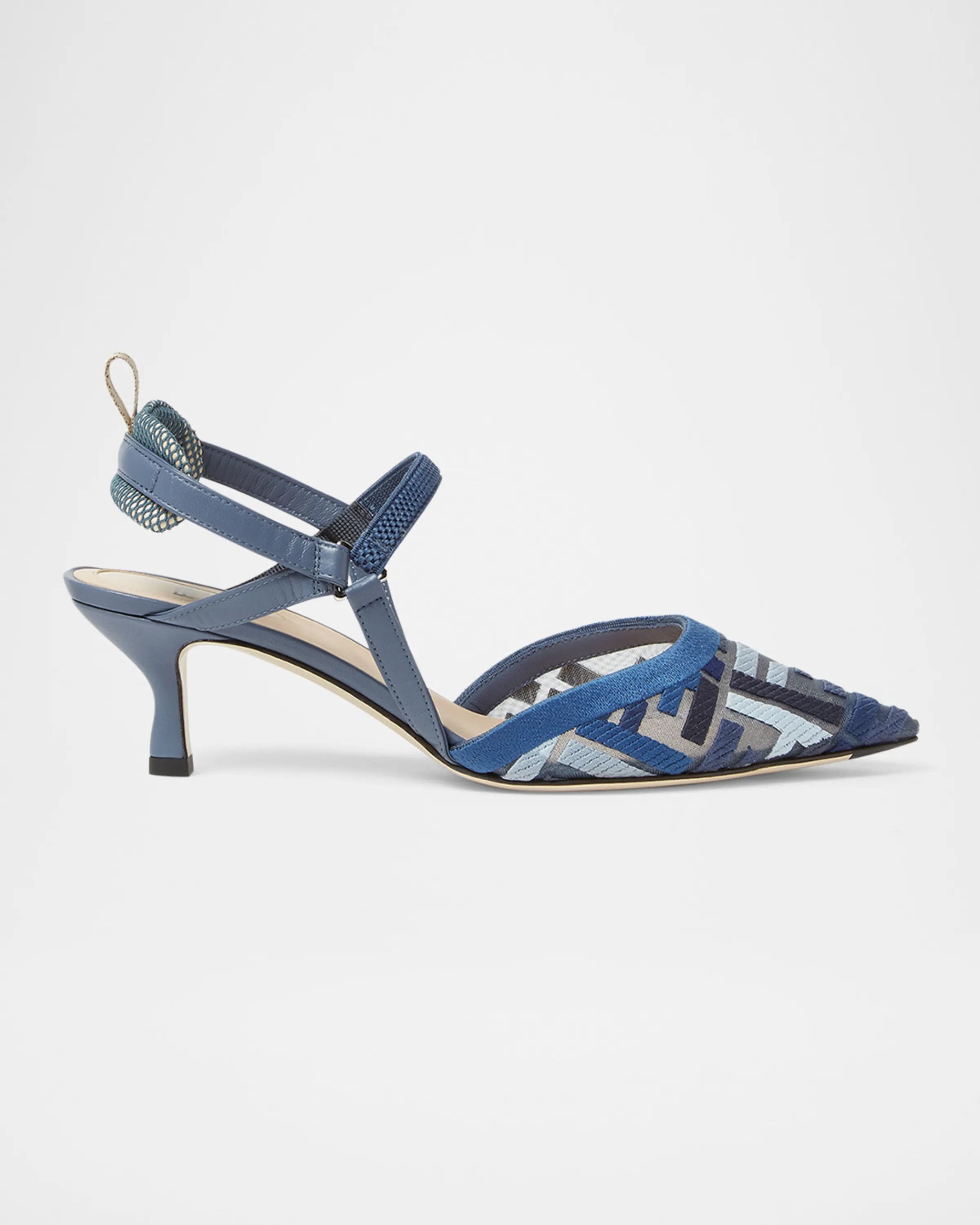 os11x0126 Colibri FF Pointed Slingback Kitten Pumps
