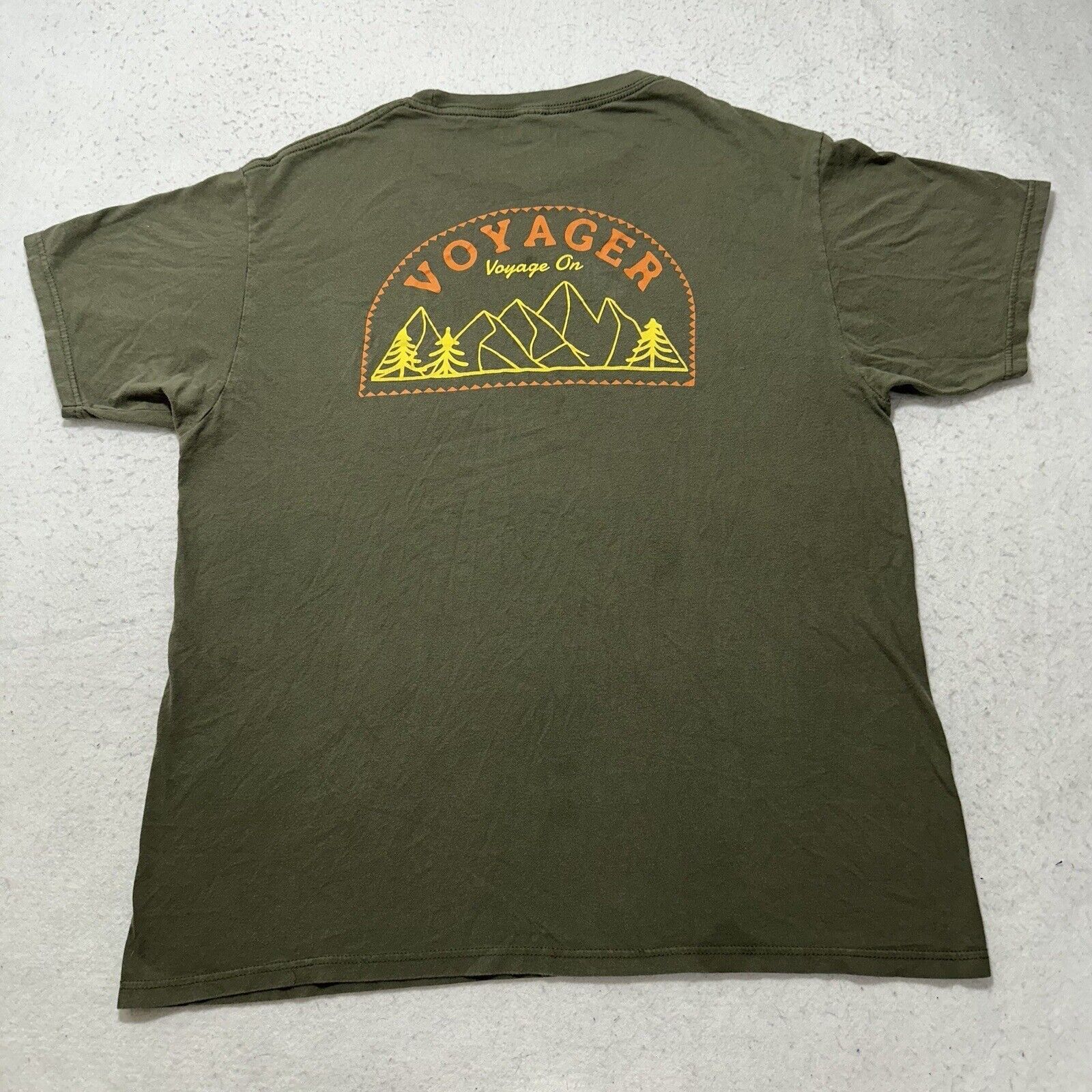 Other Voyager Large Crewneck Graphic T Shirt Outdoors Olive Green Size US L / EU 52-54 / 3 - 1 Thumbnail