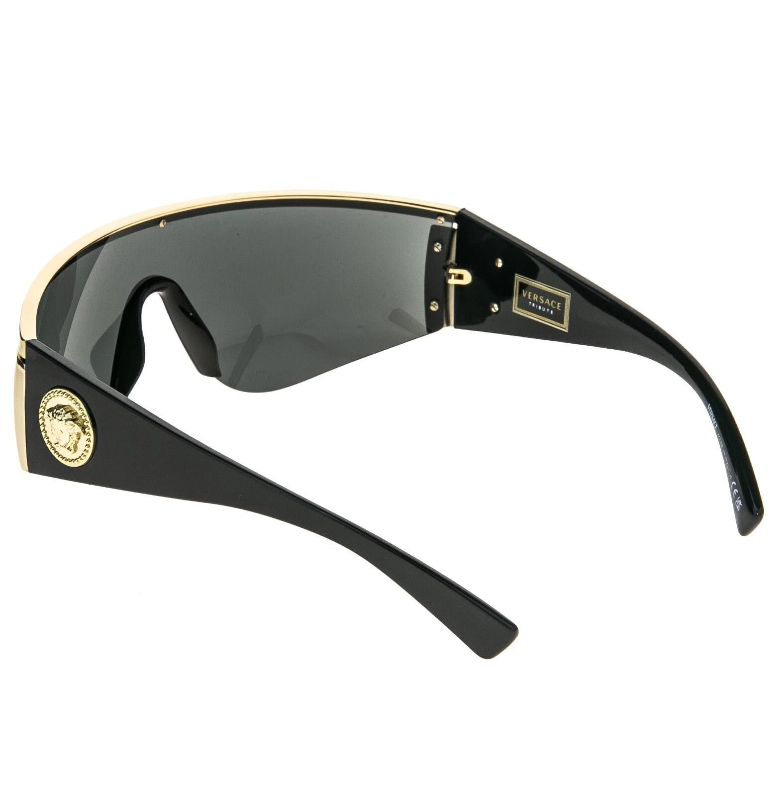 Versace VERSACE 2197 TRIBUTE SHIELD Black VE2197 Unisex Sunglasses Size ONE SIZE - 6 Thumbnail
