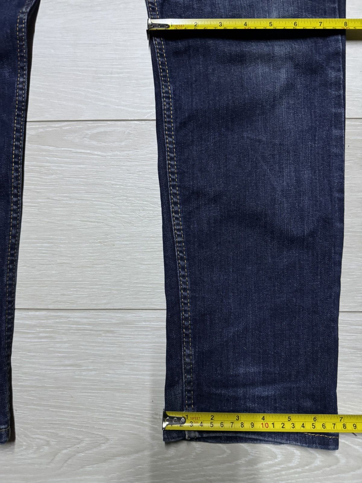 Levi's Vintage Levis 502 Y2K Blue Wash Distressed Skinny Jeans Size US 30 / EU 46 - 14 Thumbnail