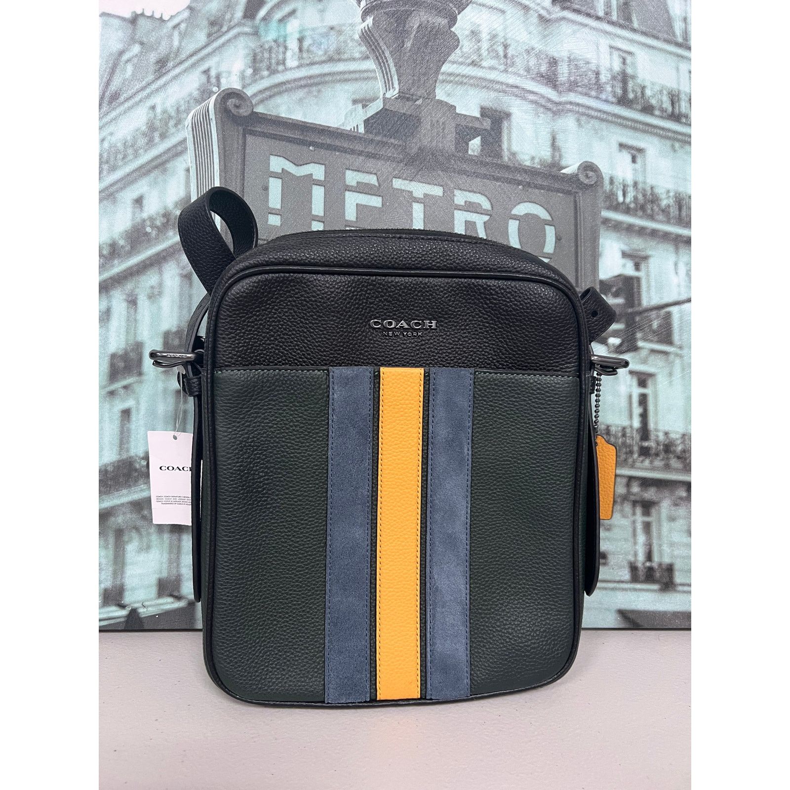 Coach Coach CG471 Hudson Crossbody Bag 21 With Varsity Stripe Size ONE SIZE - 1 Thumbnail