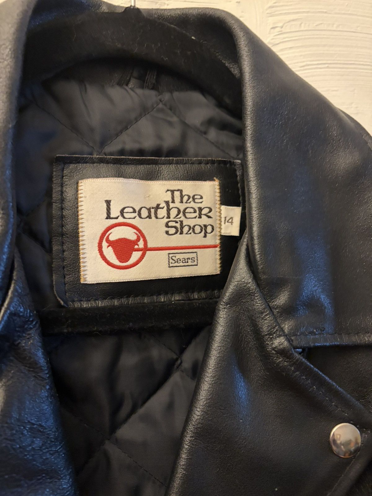Vintage Sears biker leather jacket