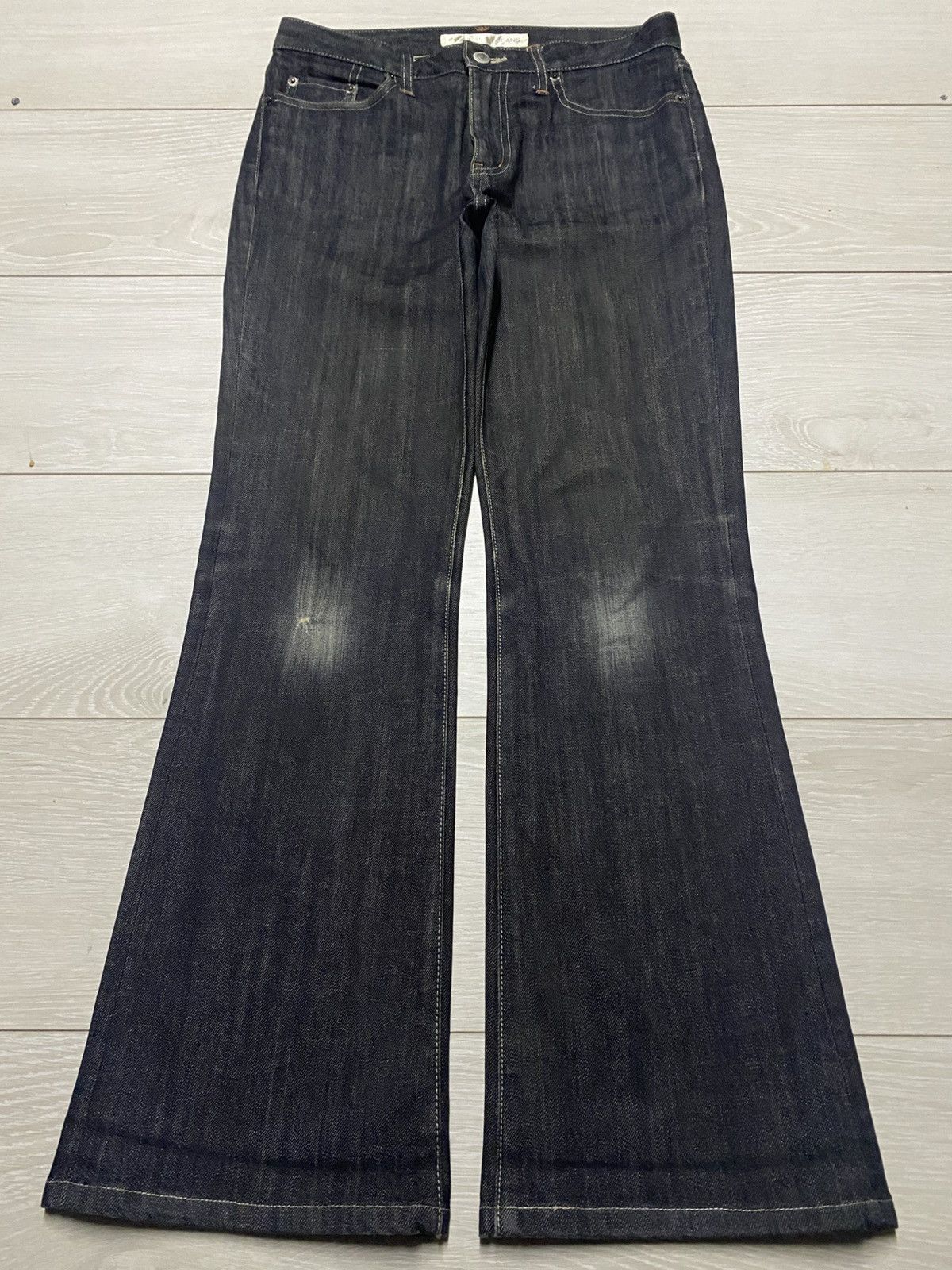 Jun Takahashi Vintage Japanese Brand Uniqlo Black Denim Flare Jeans Size US 29 - 1 Thumbnail