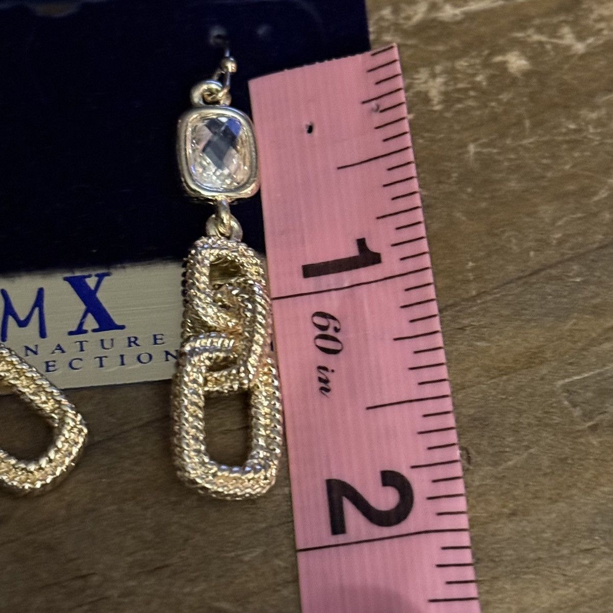 Other MX Signature Collection gold CZ chain link dangle earrings Size ONE SIZE - 2 Thumbnail