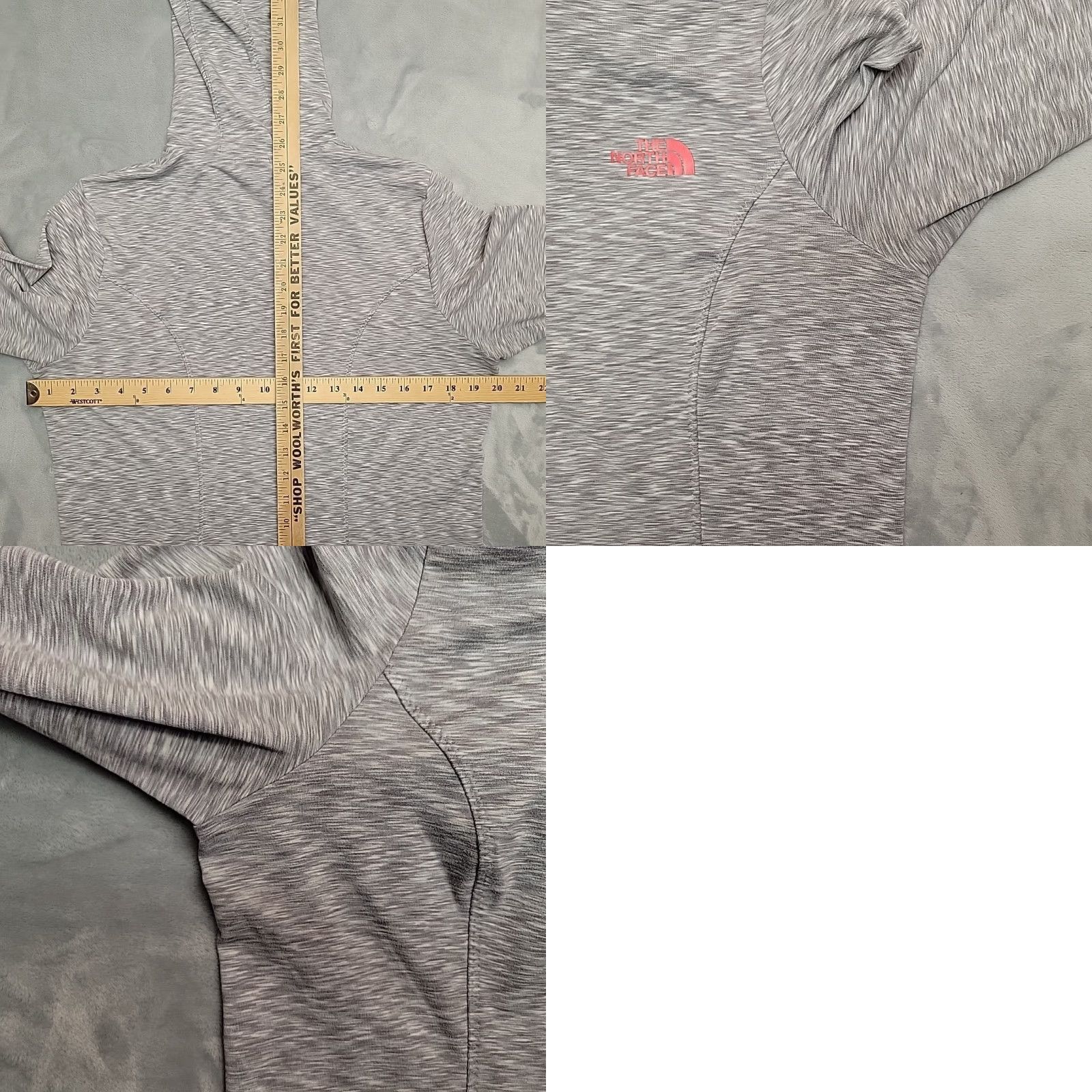 The North Face North Face Hoodie Womens L Gray Full Zip Hooded Lightweight Performance Shirt Size L / US 10 / IT 46 - 8 Thumbnail