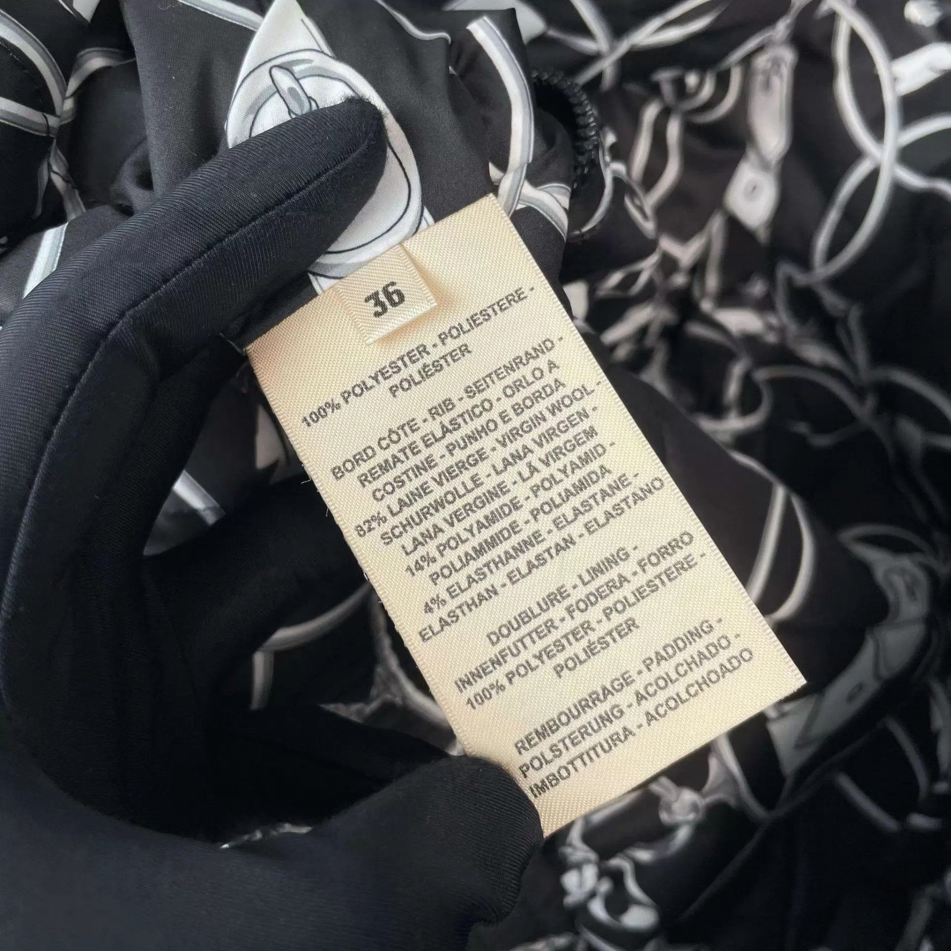 Hermes Hermès 97 New Double-Sided All-Over Print Black Jacket 36 Size XS / US 0-2 / IT 36-38 - 4 Thumbnail